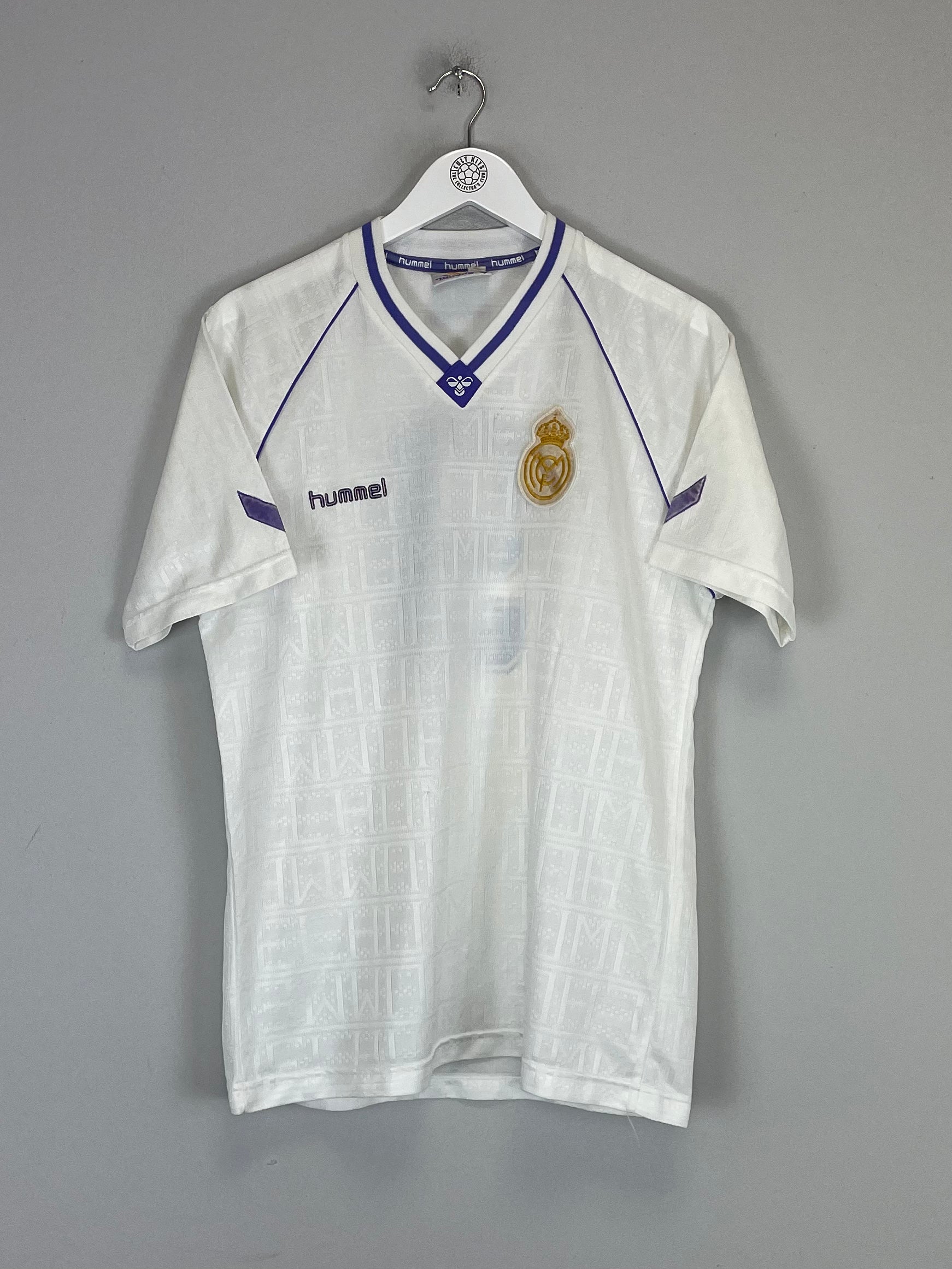 Shop 1990/91 REAL MADRID #9 HOME SHIRT (XL) HUMMEL, classic football shirts, vintage football shirts & retro soccer jerseys at Cult Kits