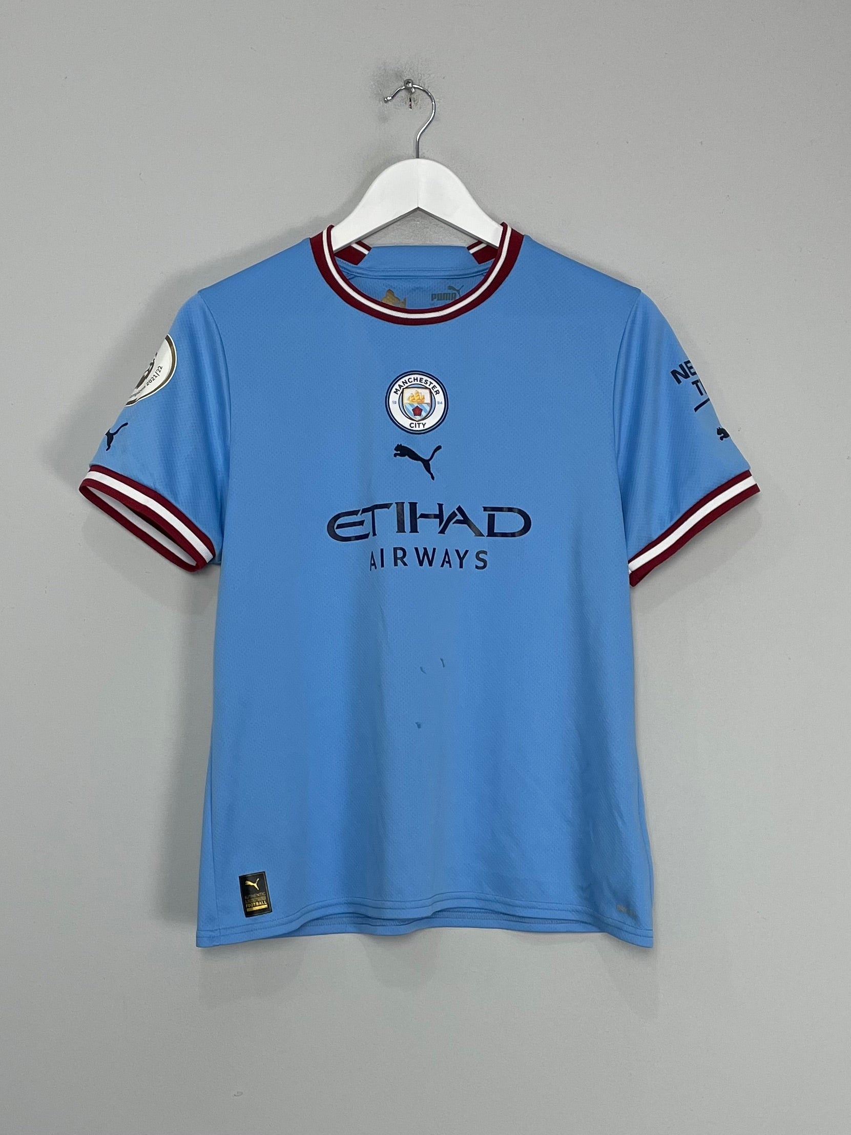 Shop 2022/23 MANCHESTER CITY HOME SHIRT (L.KIDS) PUMA, classic football shirts, vintage football shirts & retro soccer jerseys at Cult Kits