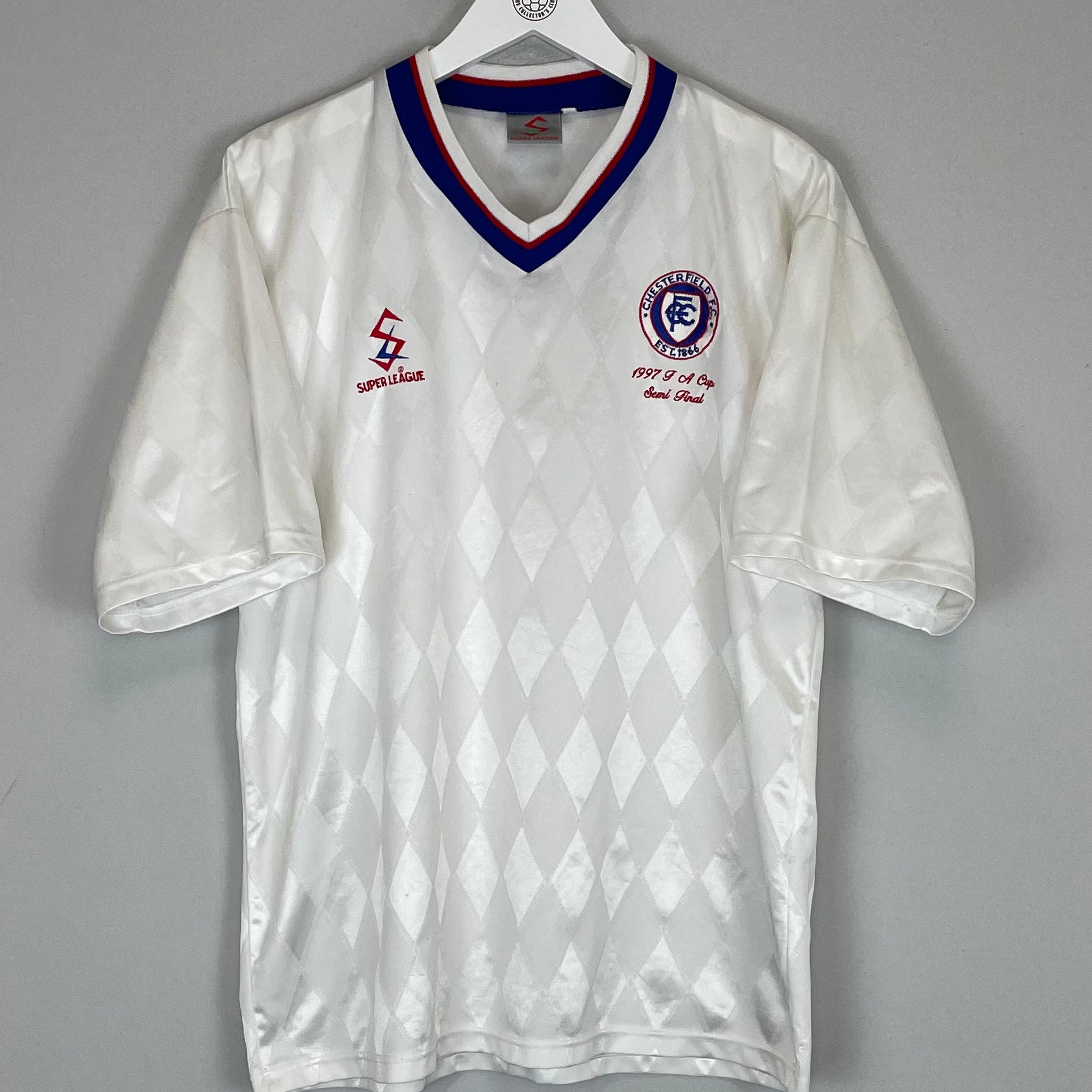 Shop 1997/98 CHESTERFIELD *FA CUP SEMI FINAL* SHIRT (L) SUPER LEAGUE, classic football shirts, vintage football shirts & retro soccer jerseys at Cult Kits