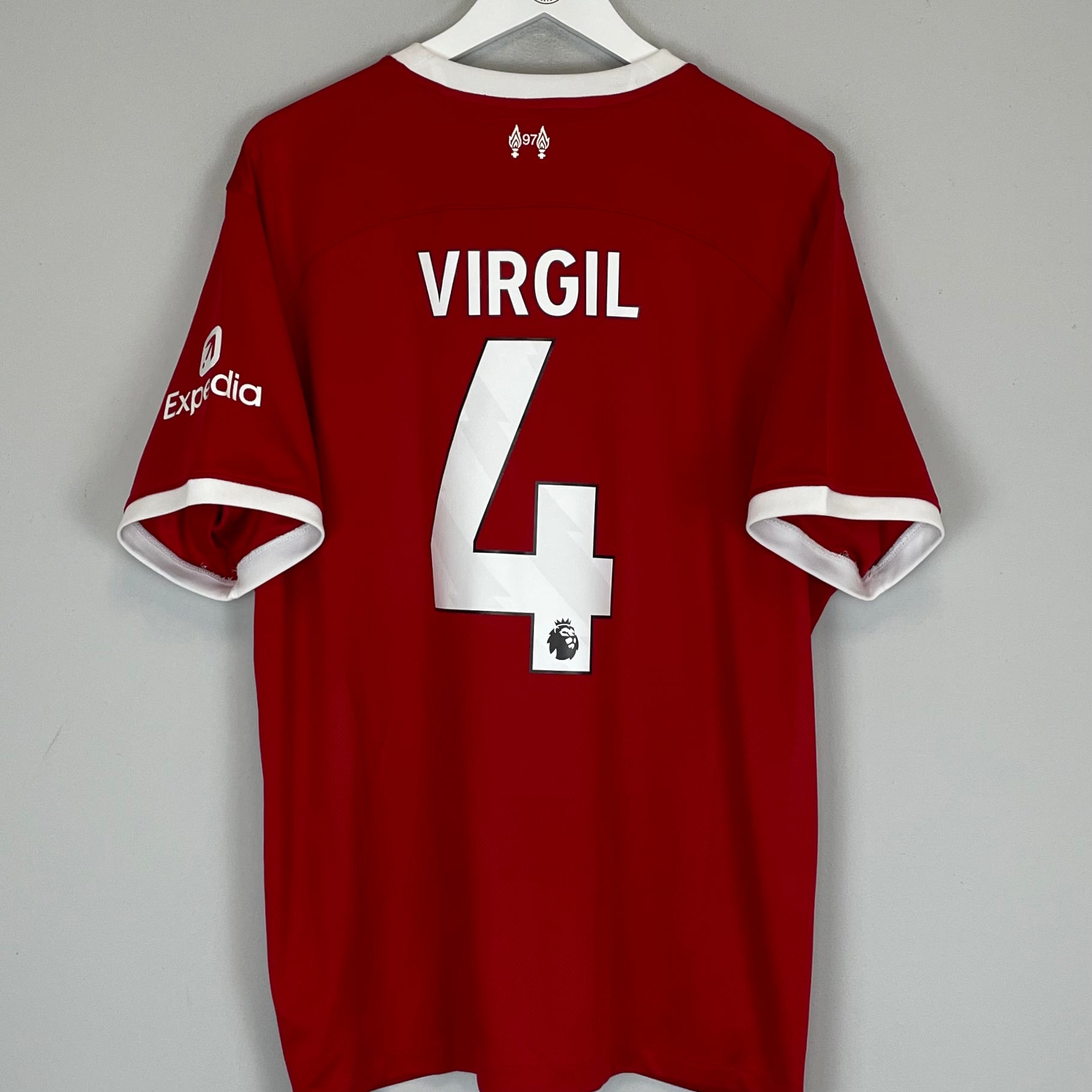Shop 2023/24 LIVERPOOL VIRGIL #4 HOME SHIRT (XL) NIKE, classic football shirts, vintage football shirts & retro soccer jerseys at Cult Kits