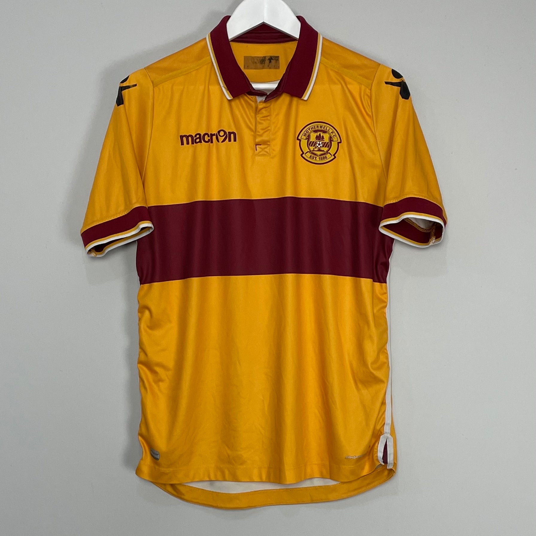 Shop 2017/18 MOTHERWELL HOME SHIRT (M) MACRON, classic football shirts, vintage football shirts & retro soccer jerseys at Cult Kits