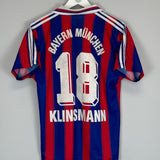 1995/96 BAYERN MUNICH KLINSMANN #18 HOME SHIRT (S) ADIDAS