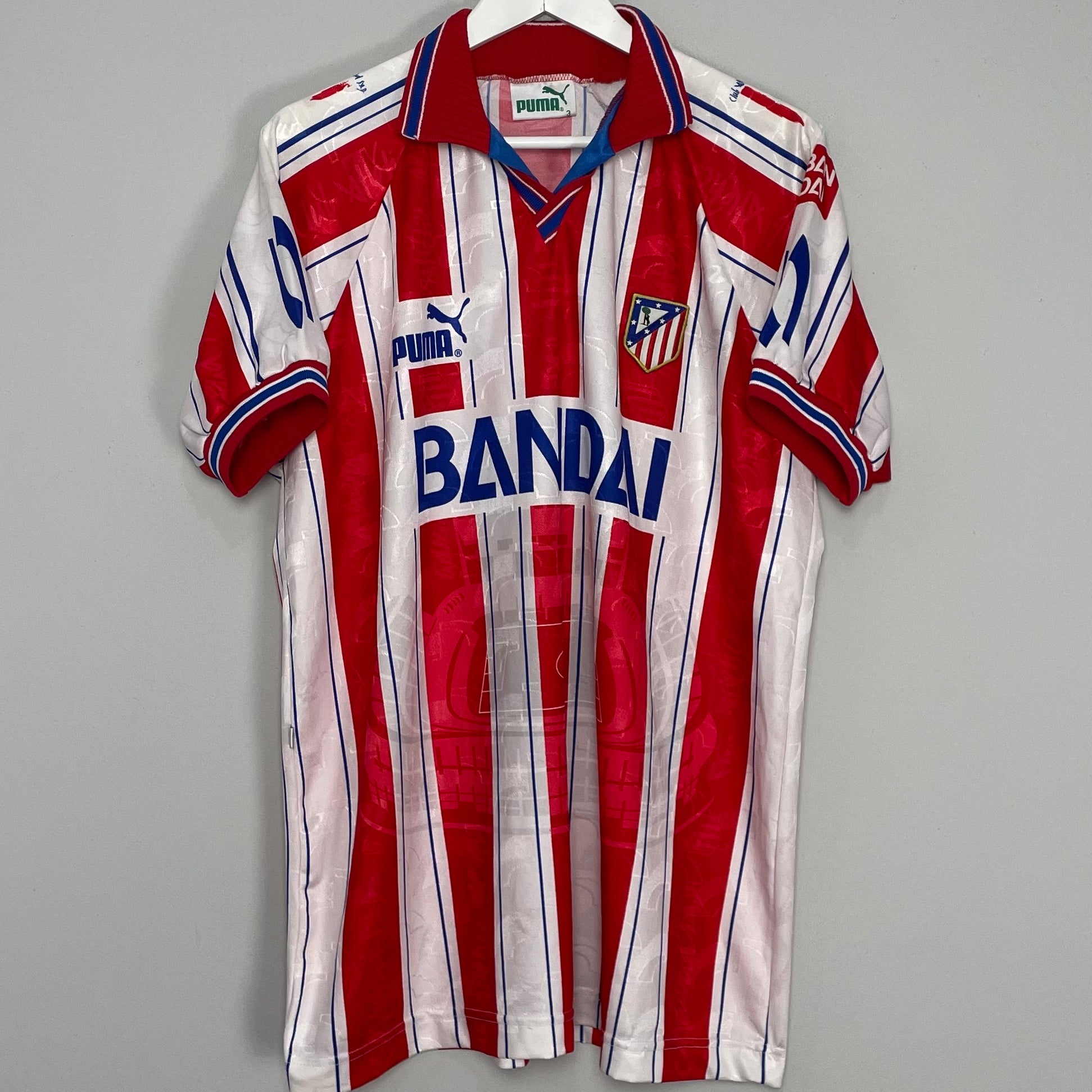 Shop 1995/96 ATLETICO MADRID HOME SHIRT (L) PUMA, classic football shirts, vintage football shirts & retro soccer jerseys at Cult Kits