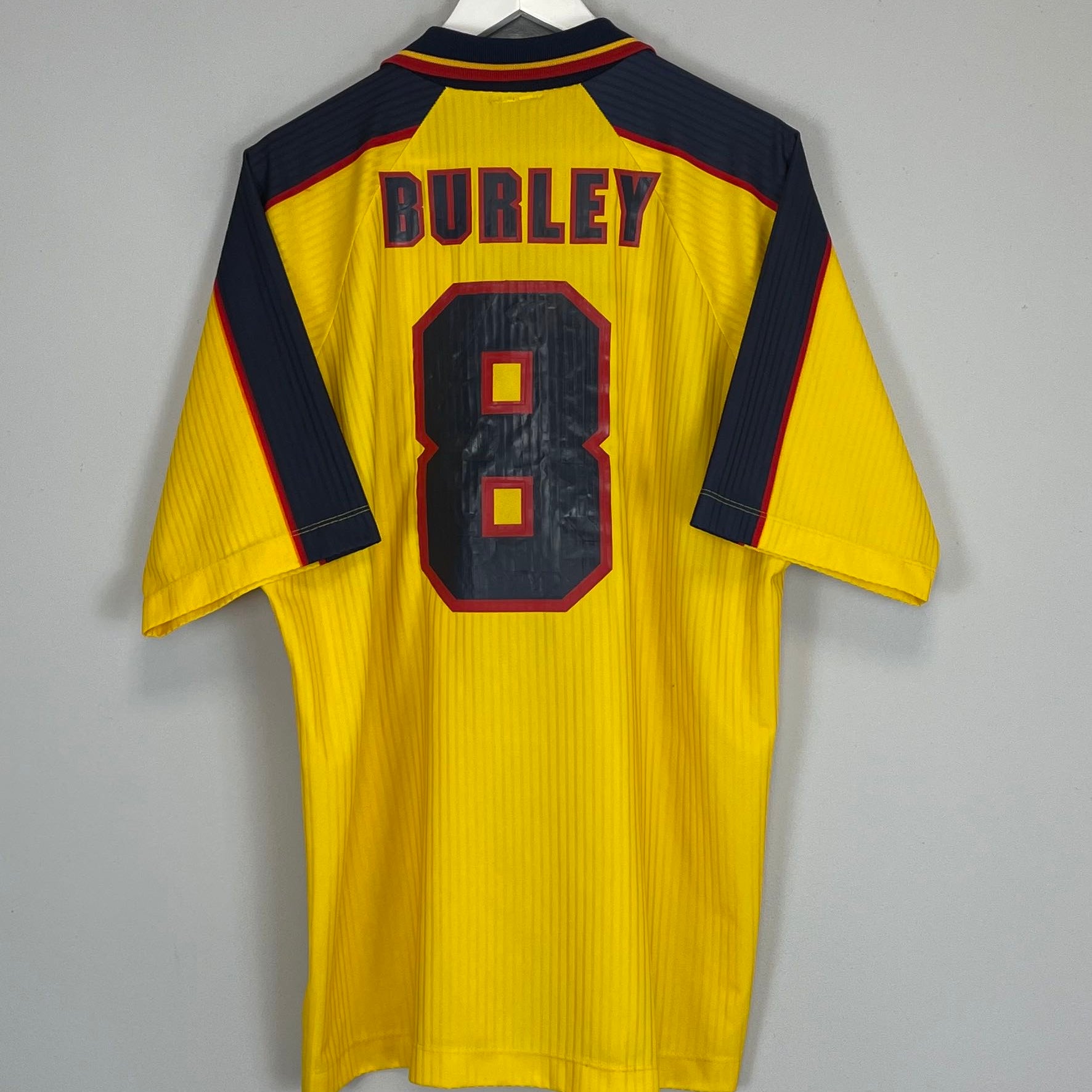 Shop 1996/98 SCOTLAND BURLEY #8 AWAY SHIRT (XL) UMBRO, classic football shirts, vintage football shirts & retro soccer jerseys at Cult Kits