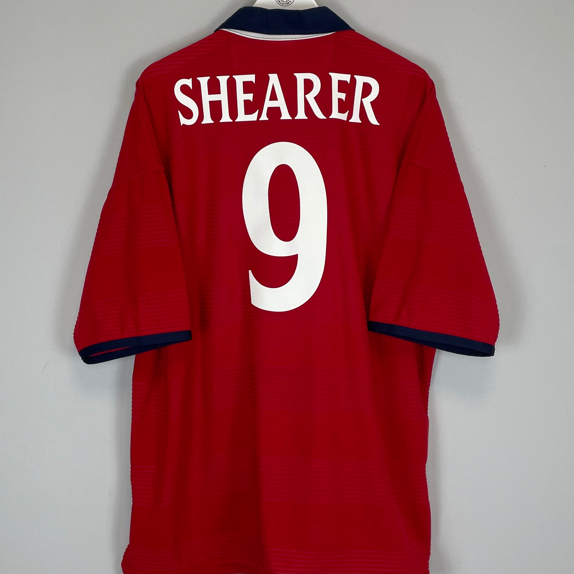 Shop 1999/01 ENGLAND SHEARER #9 AWAY SHIRT (XXL) UMBRO, classic football shirts, vintage football shirts & retro soccer jerseys at Cult Kits