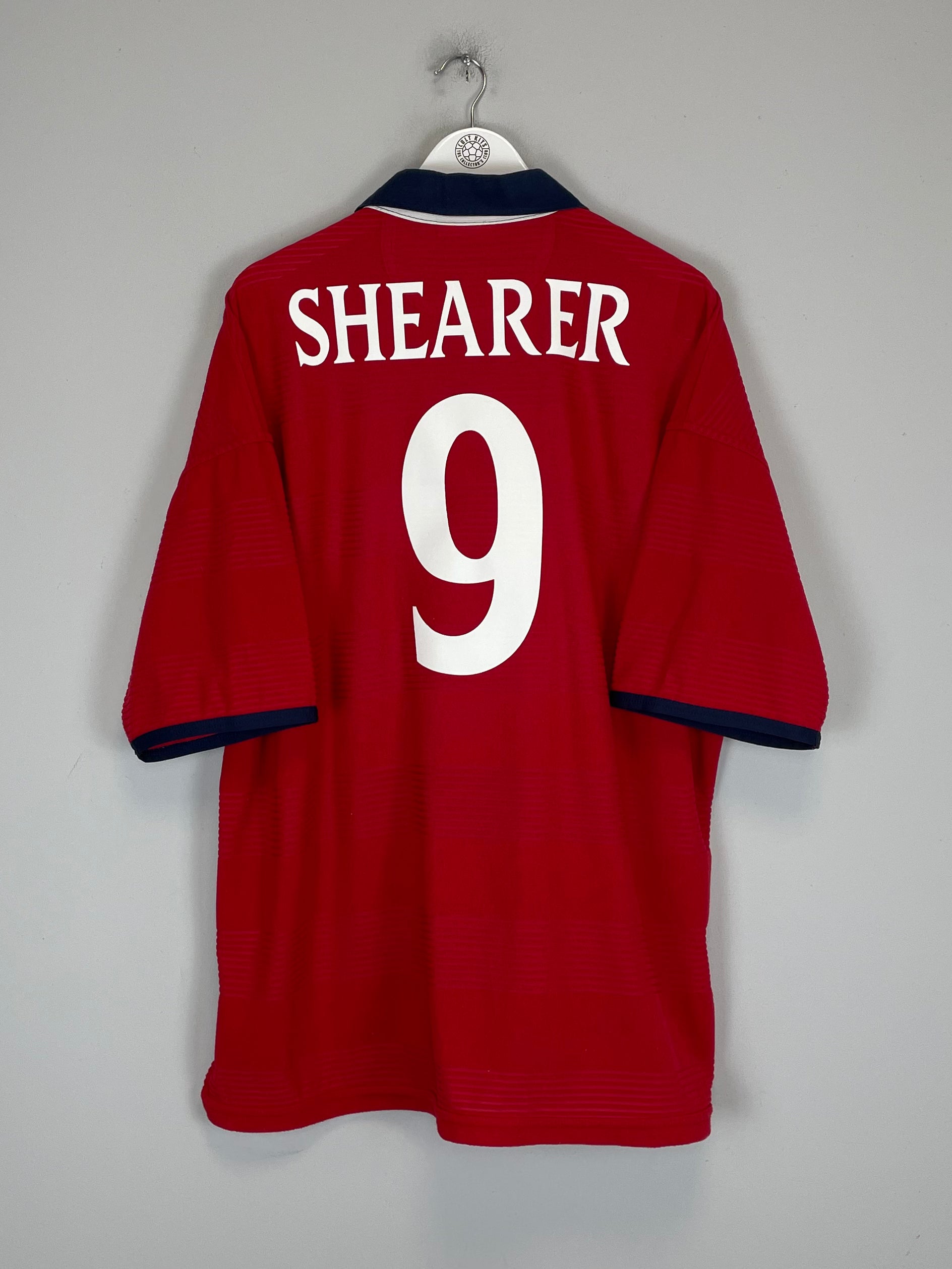 Shop 1999/01 ENGLAND SHEARER #9 AWAY SHIRT (XXL) UMBRO, classic football shirts, vintage football shirts & retro soccer jerseys at Cult Kits