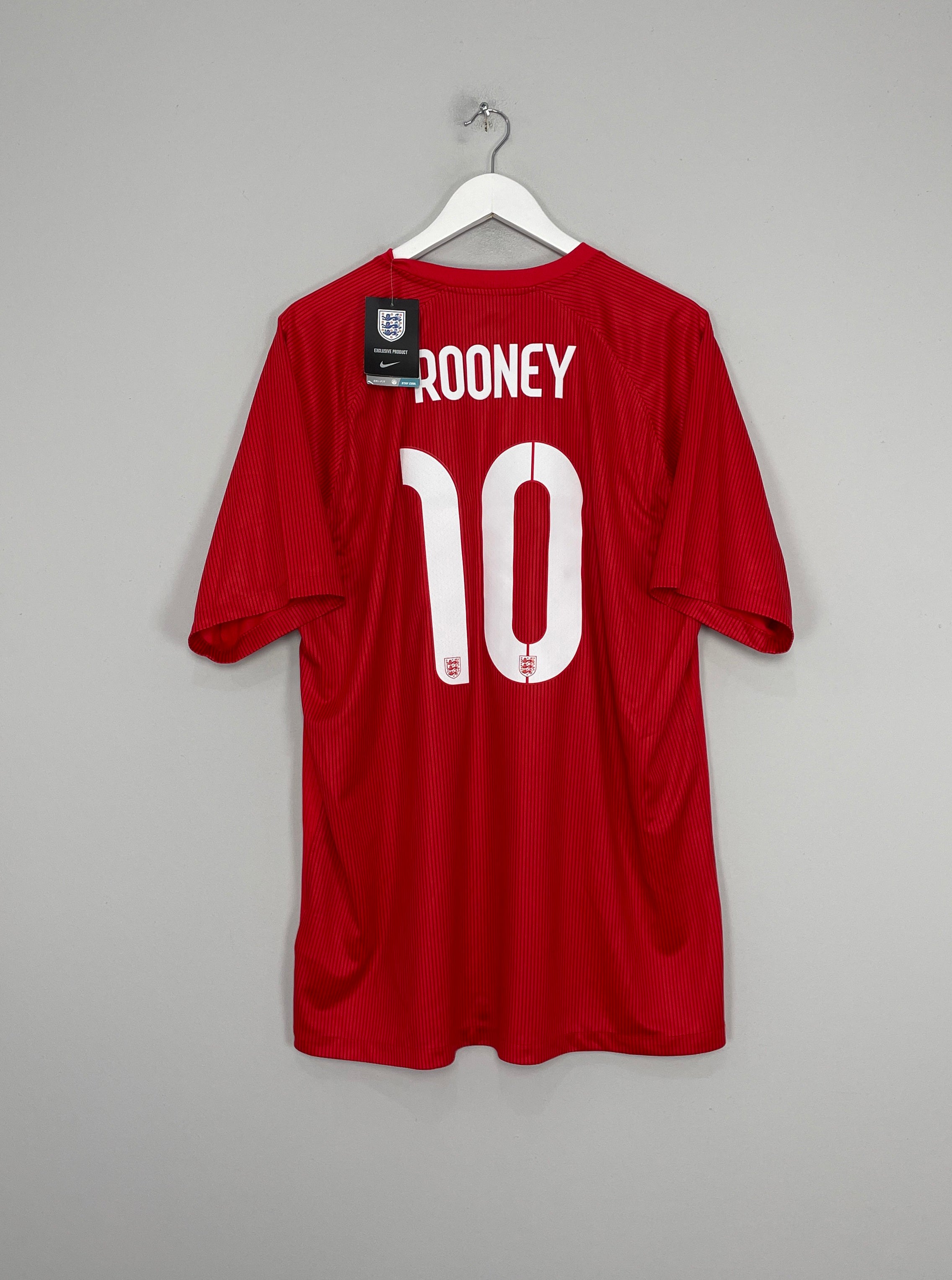 Shop 2014/15 ENGLAND ROONEY #10 *BNWT* AWAY SHIRT (XL) NIKE, classic football shirts, vintage football shirts & retro soccer jerseys at Cult Kits