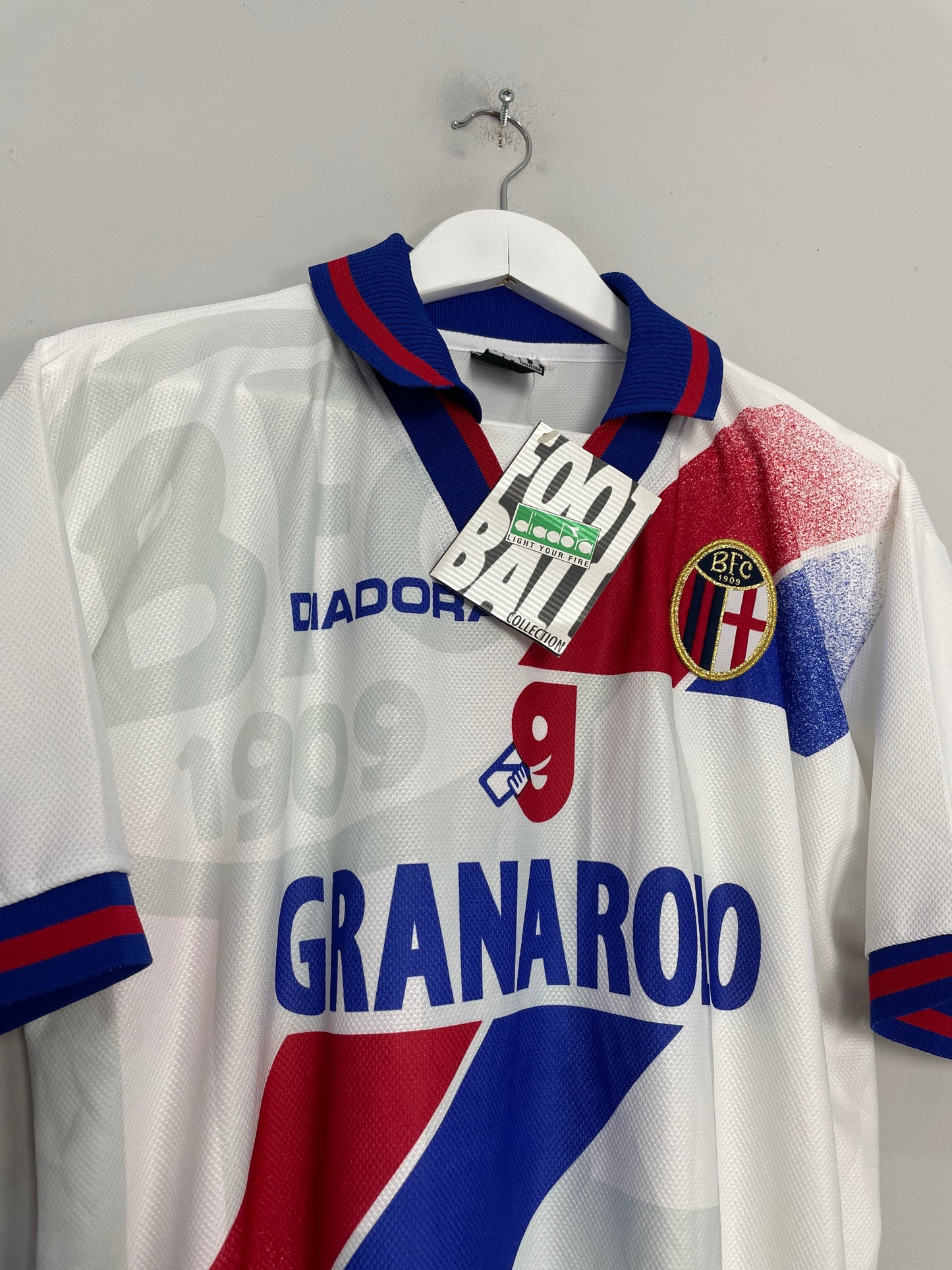 CULT KITS 1997/98 BOLOGNA BAGGIO 10 *BNWT* AWAY SHIRT (L) DIADORA