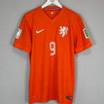 Shop 2014/15 NETHERLANDS V.PERSIE #9 HOME SHIRT (M) NIKE, classic football shirts, vintage football shirts & retro soccer jerseys at Cult Kits