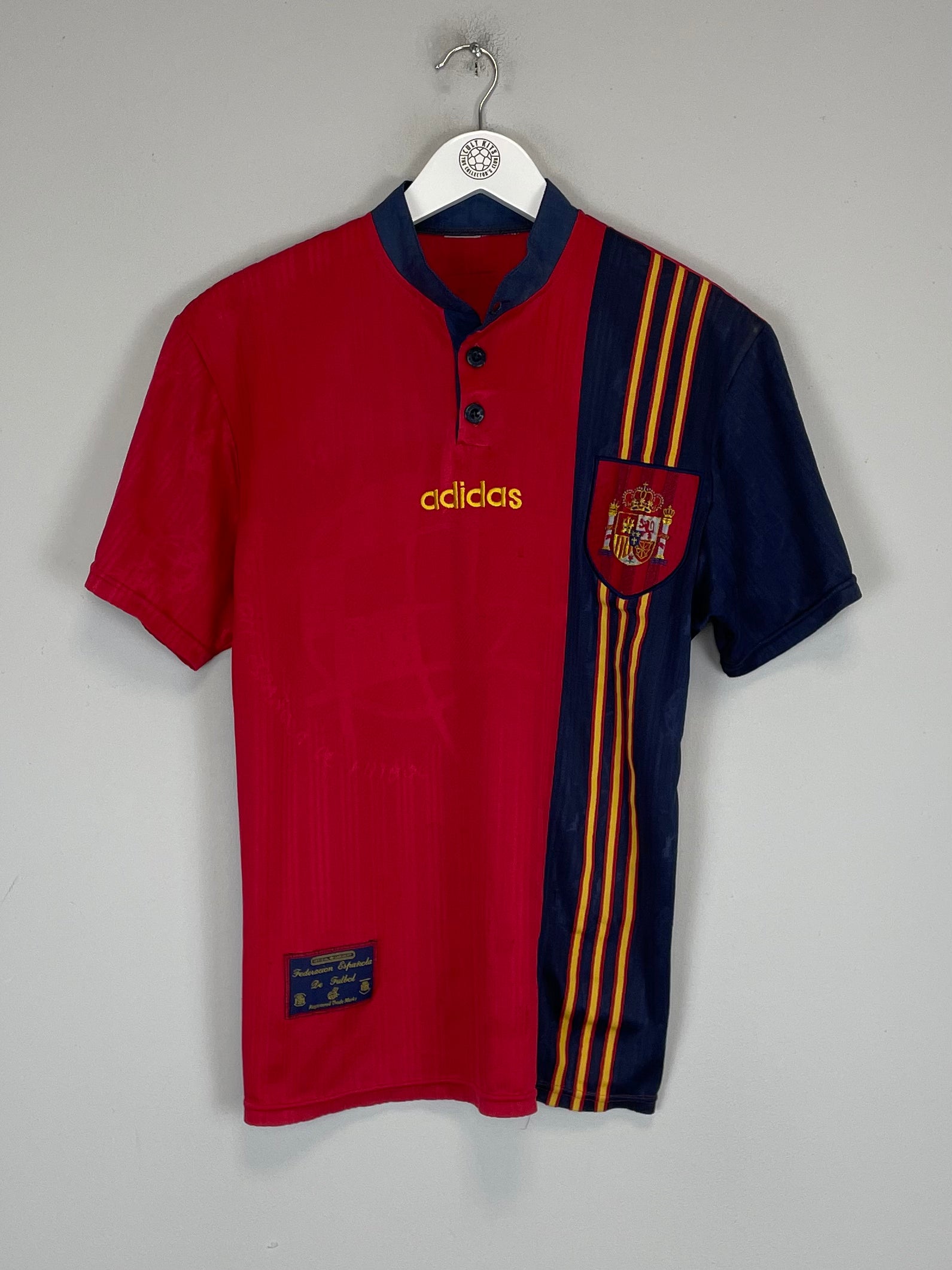 Shop 1996/98 SPAIN HOME SHIRT (S) ADIDAS, classic football shirts, vintage football shirts & retro soccer jerseys at Cult Kits