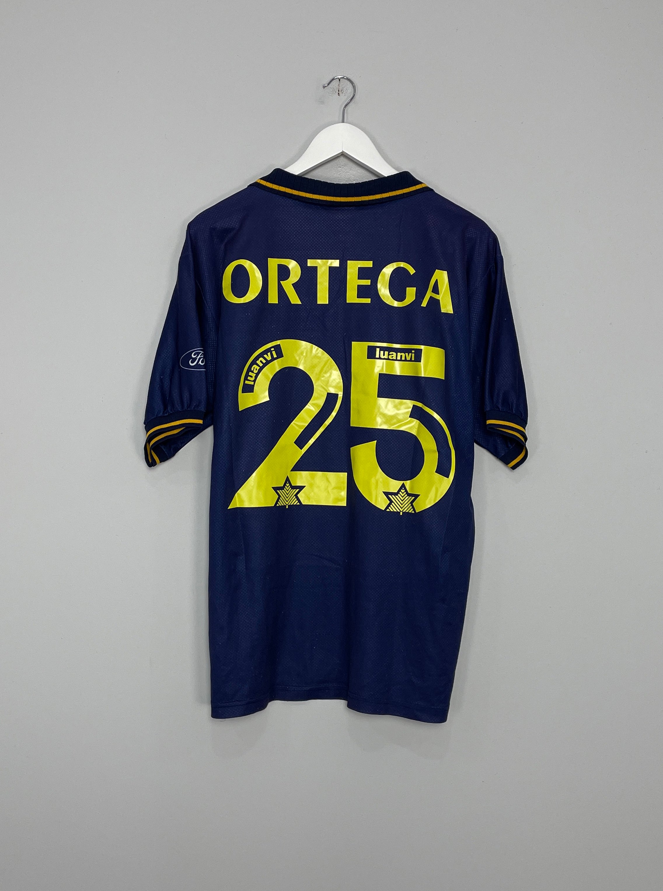Shop 1995/97 VALENCIA ORTEGA #25 AWAY SHIRT (M) LUANVI, classic football shirts, vintage football shirts & retro soccer jerseys at Cult Kits