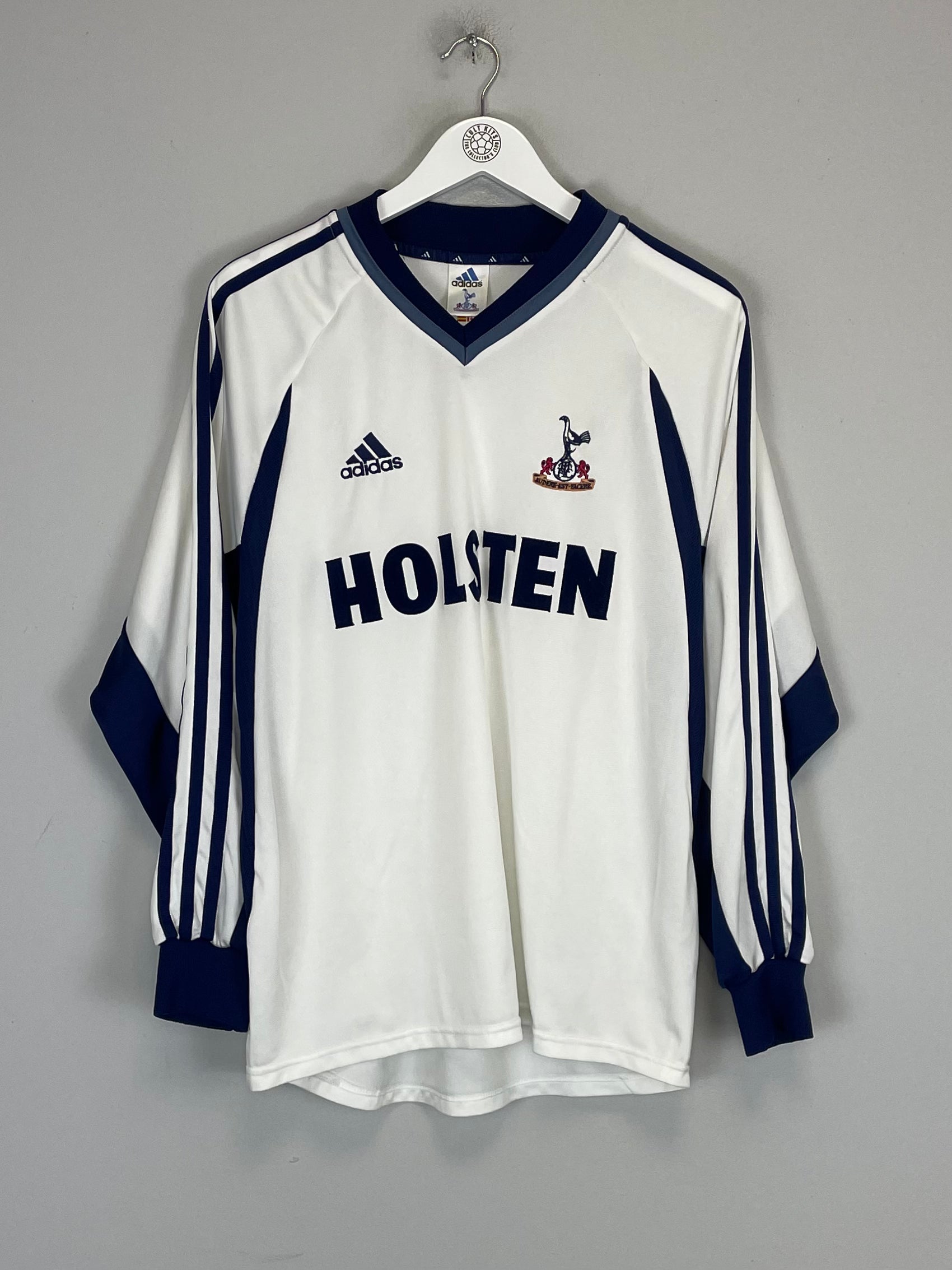Shop 2001/02 TOTTENHAM L/S HOME SHIRT (M) ADIDAS, classic football shirts, vintage football shirts & retro soccer jerseys at Cult Kits