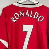 Shop 2004/05 MANCHESTER UNITED RONALDO #7 HOME SHIRT (XXL) NIKE, classic football shirts, vintage football shirts & retro soccer jerseys at Cult Kits
