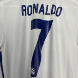 Shop 2016/17 REAL MADRID RONALDO #7 HOME SHIRT (M) ADIDAS, classic football shirts, vintage football shirts & retro soccer jerseys at Cult Kits