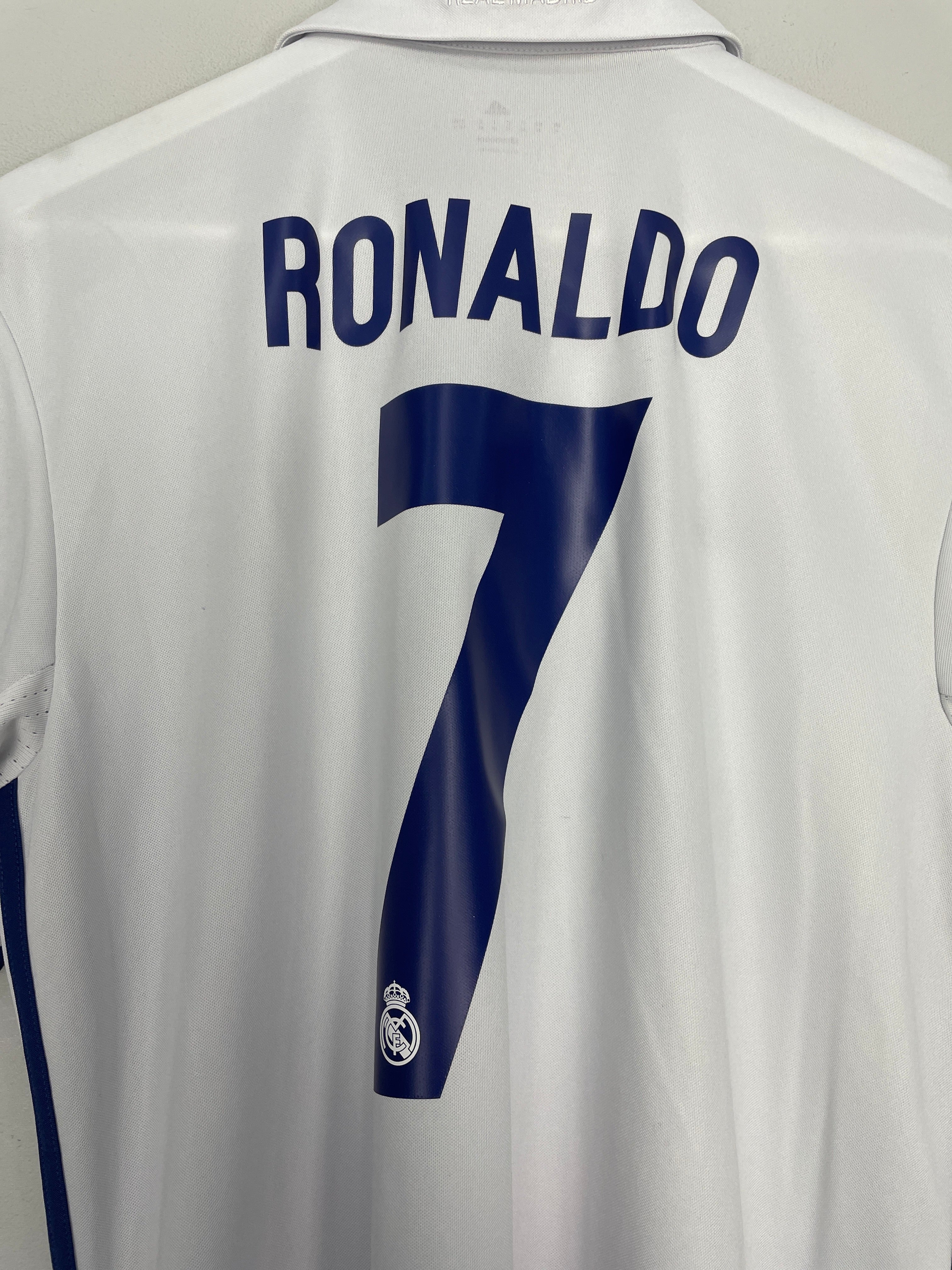 Shop 2016/17 REAL MADRID RONALDO #7 HOME SHIRT (M) ADIDAS, classic football shirts, vintage football shirts & retro soccer jerseys at Cult Kits
