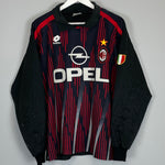 Shop 1996/97 AC MILAN ROSSI #1 GK SHIRT (M) LOTTO, classic football shirts, vintage football shirts & retro soccer jerseys at Cult Kits