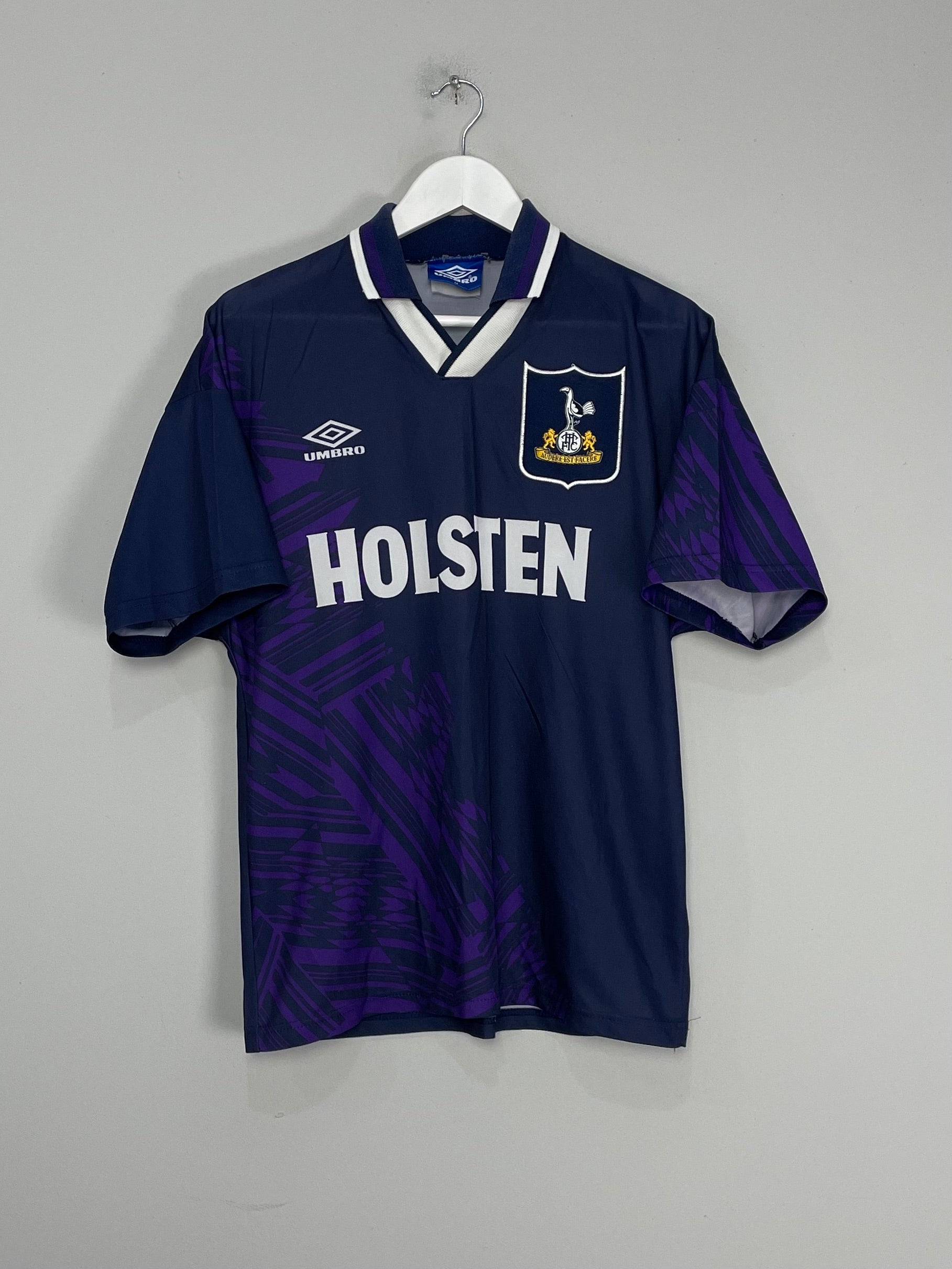 Shop 1994/95 TOTTENHAM BARMBY #7 AWAY SHIRT (M) UMBRO, classic football shirts, vintage football shirts & retro soccer jerseys at Cult Kits