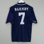 Shop 1994/95 TOTTENHAM BARMBY #7 AWAY SHIRT (M) UMBRO, classic football shirts, vintage football shirts & retro soccer jerseys at Cult Kits