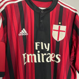 Shop 2014/15 AC MILAN HOME SHIRT (XL) ADIDAS, classic football shirts, vintage football shirts & retro soccer jerseys at Cult Kits