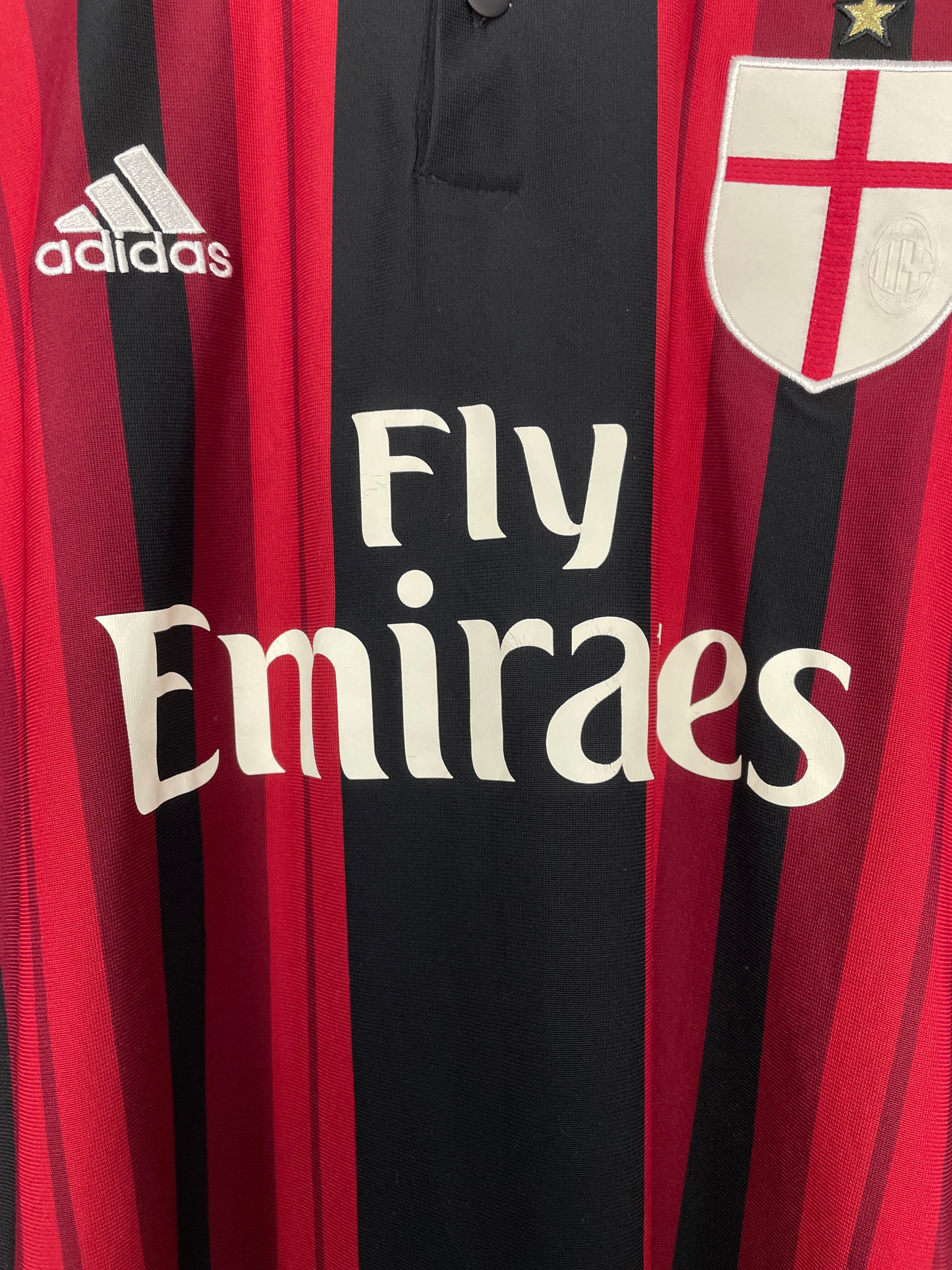 Shop 2014/15 AC MILAN HOME SHIRT (XL) ADIDAS, classic football shirts, vintage football shirts & retro soccer jerseys at Cult Kits