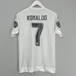 2015/16 REAL MADRID RONALDO #7 C/L HOME SHIRT (S) ADIDAS