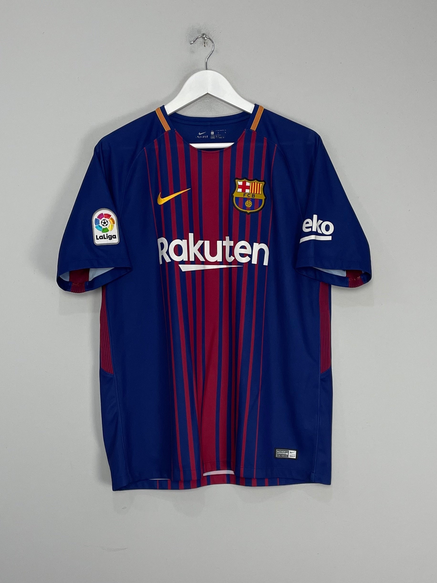 Shop 2017/18 BARCELONA MESSI #10 HOME SHIRT (L) NIKE, classic football shirts, vintage football shirts & retro soccer jerseys at Cult Kits