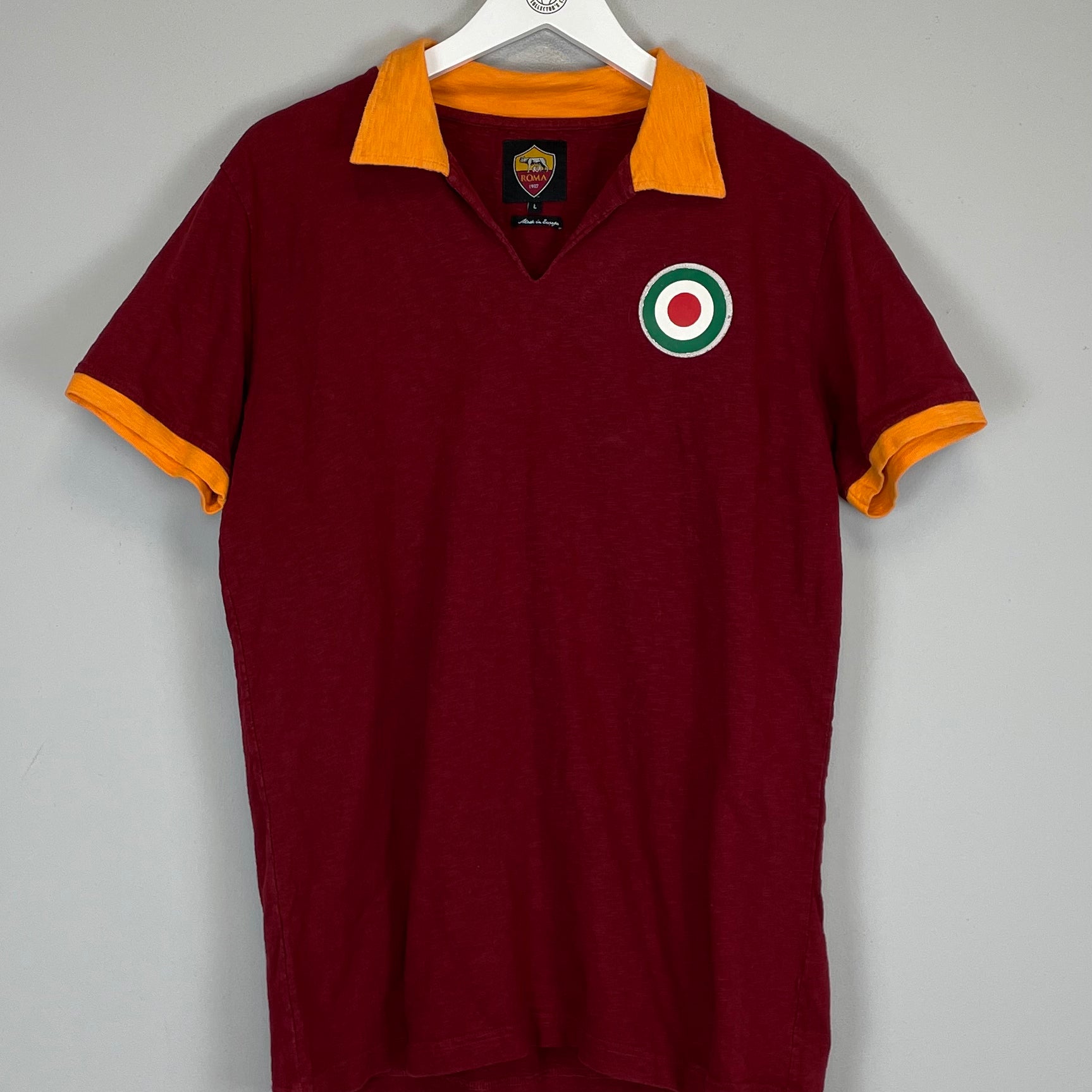 Shop 1964/65 ROMA RETRO HOME SHIRT (L) OM, classic football shirts, vintage football shirts & retro soccer jerseys at Cult Kits