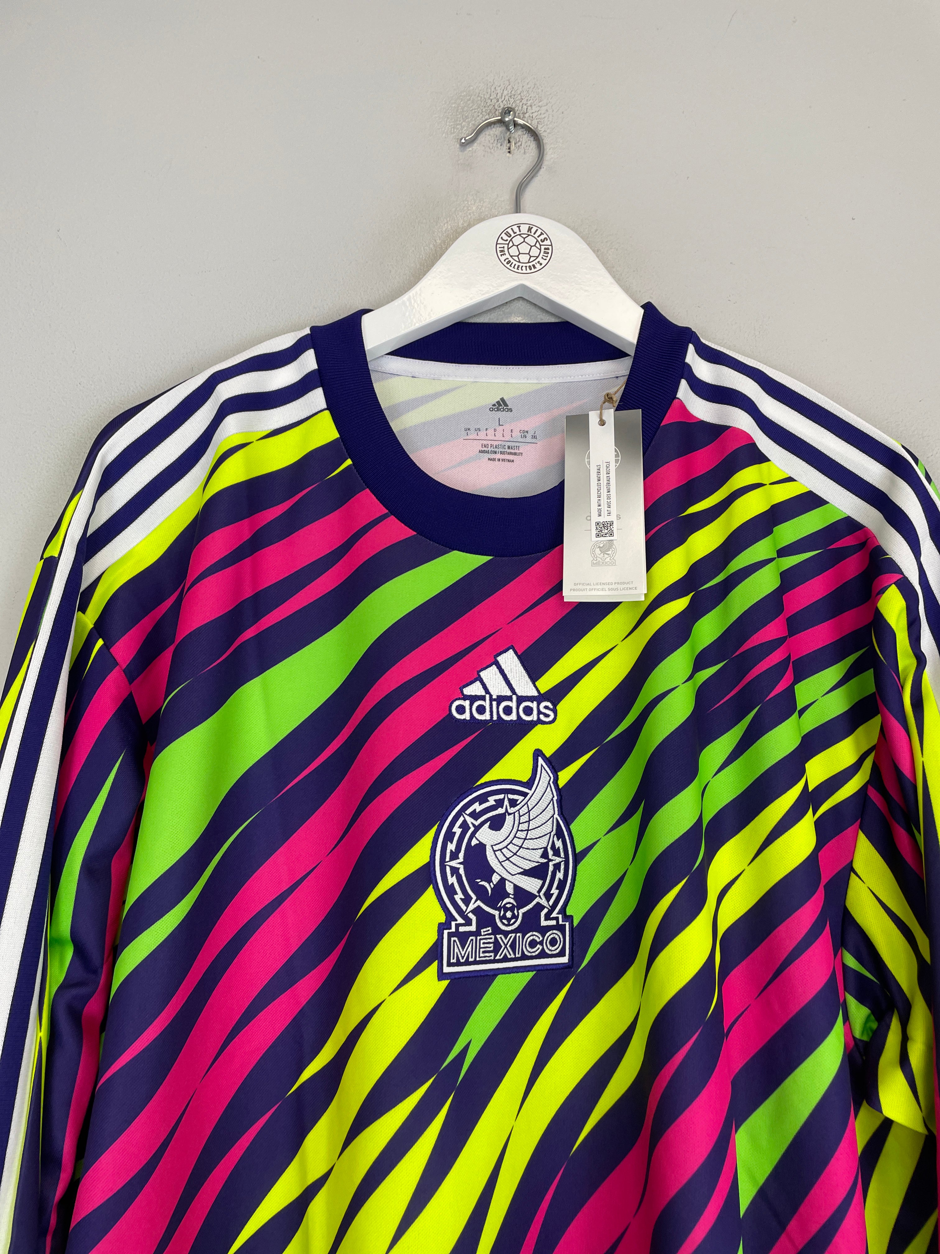 Shop 2022 MEXICO *BNWT* ICON GK SHIRT (L) ADIDAS, classic football shirts, vintage football shirts & retro soccer jerseys at Cult Kits
