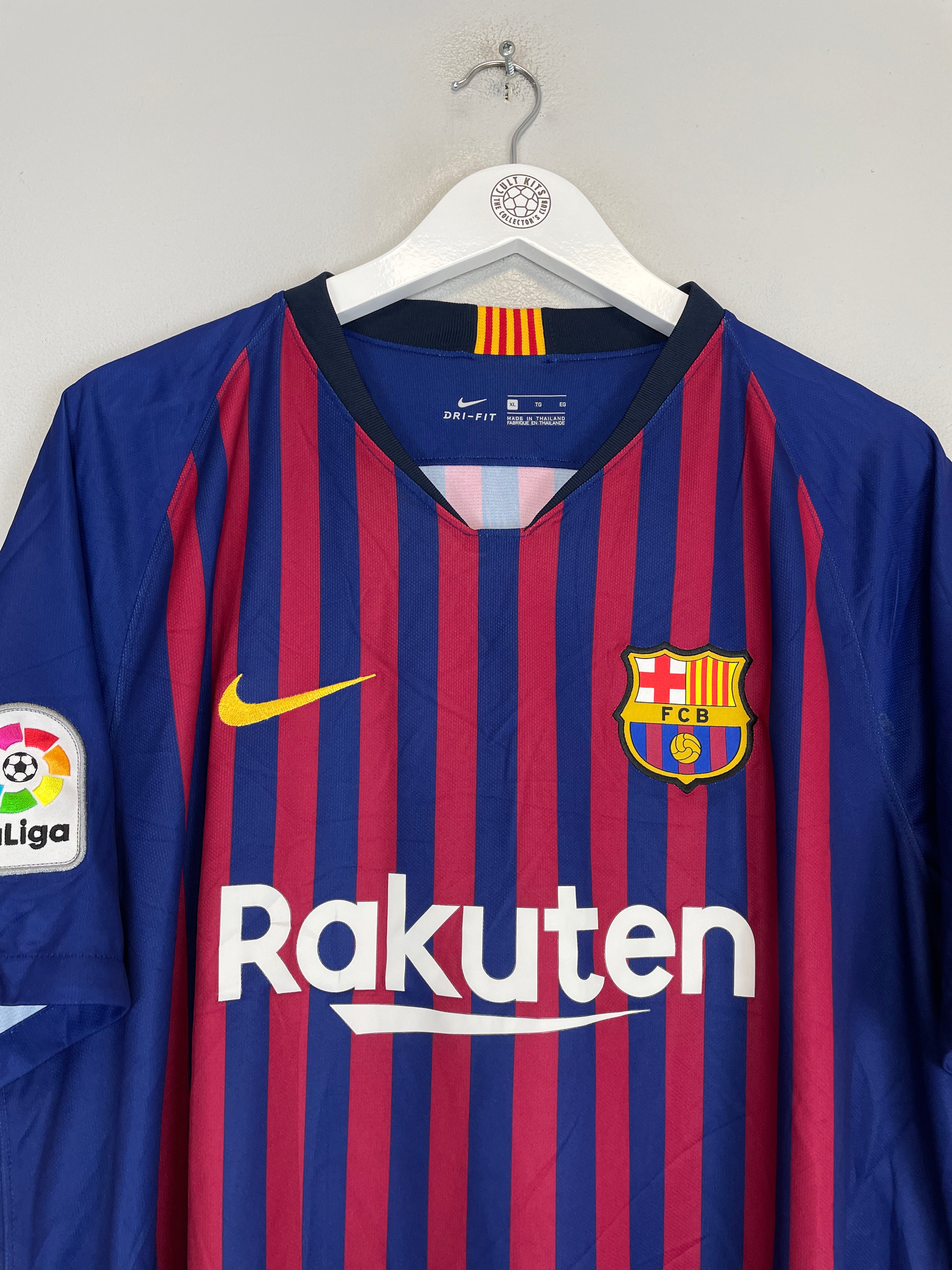 Shop 2018/19 BARCELONA MESSI #10 *BNWT* HOME SHIRT (XL) NIKE, classic football shirts, vintage football shirts & retro soccer jerseys at Cult Kits