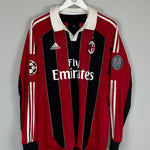 Shop 2012/13 AC MILAN ROBINHO #7 L/S C/L HOME SHIRT (L) ADIDAS, classic football shirts, vintage football shirts & retro soccer jerseys at Cult Kits