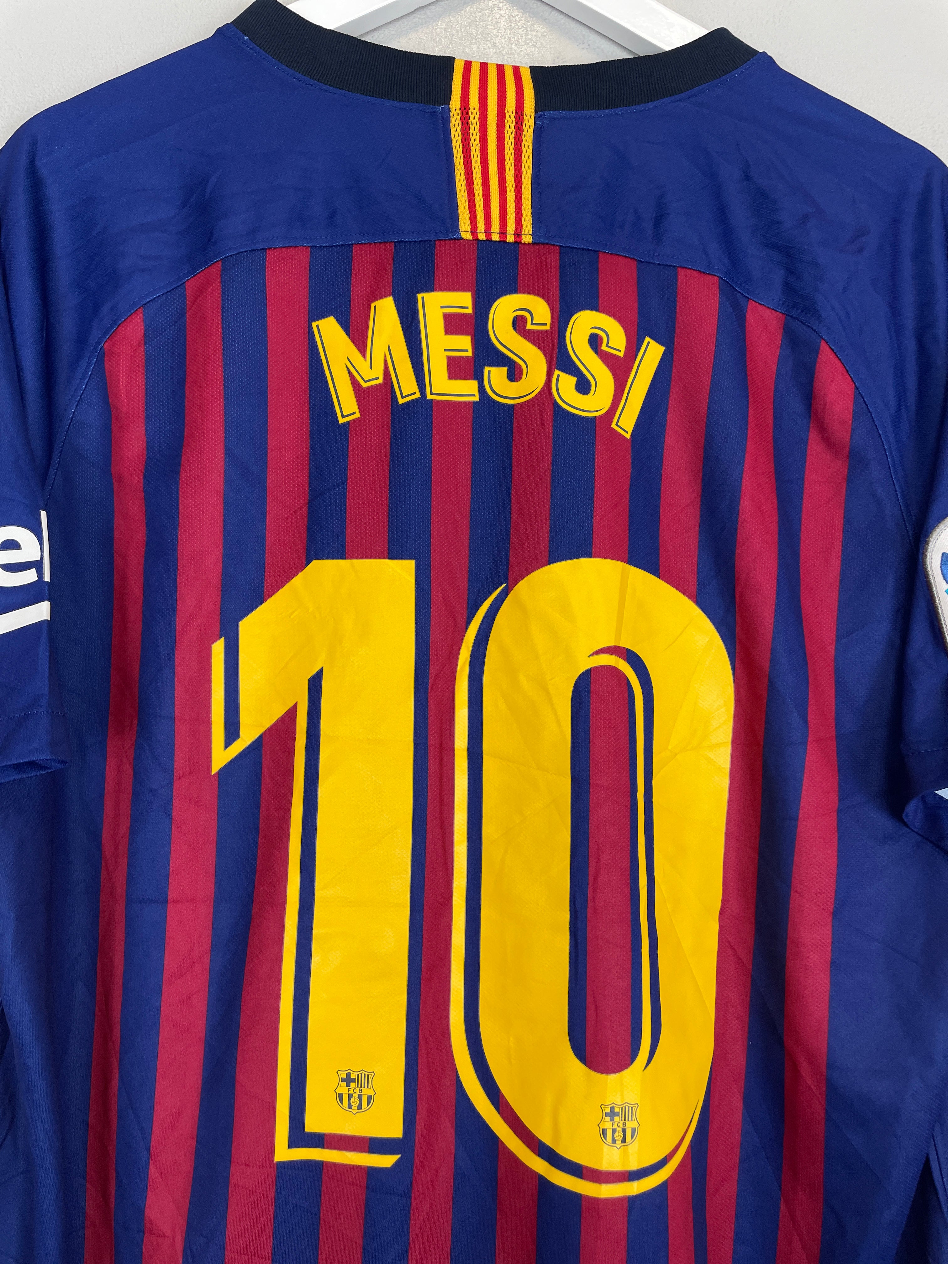 Shop 2018/19 BARCELONA MESSI #10 *BNWT* HOME SHIRT (XL) NIKE, classic football shirts, vintage football shirts & retro soccer jerseys at Cult Kits