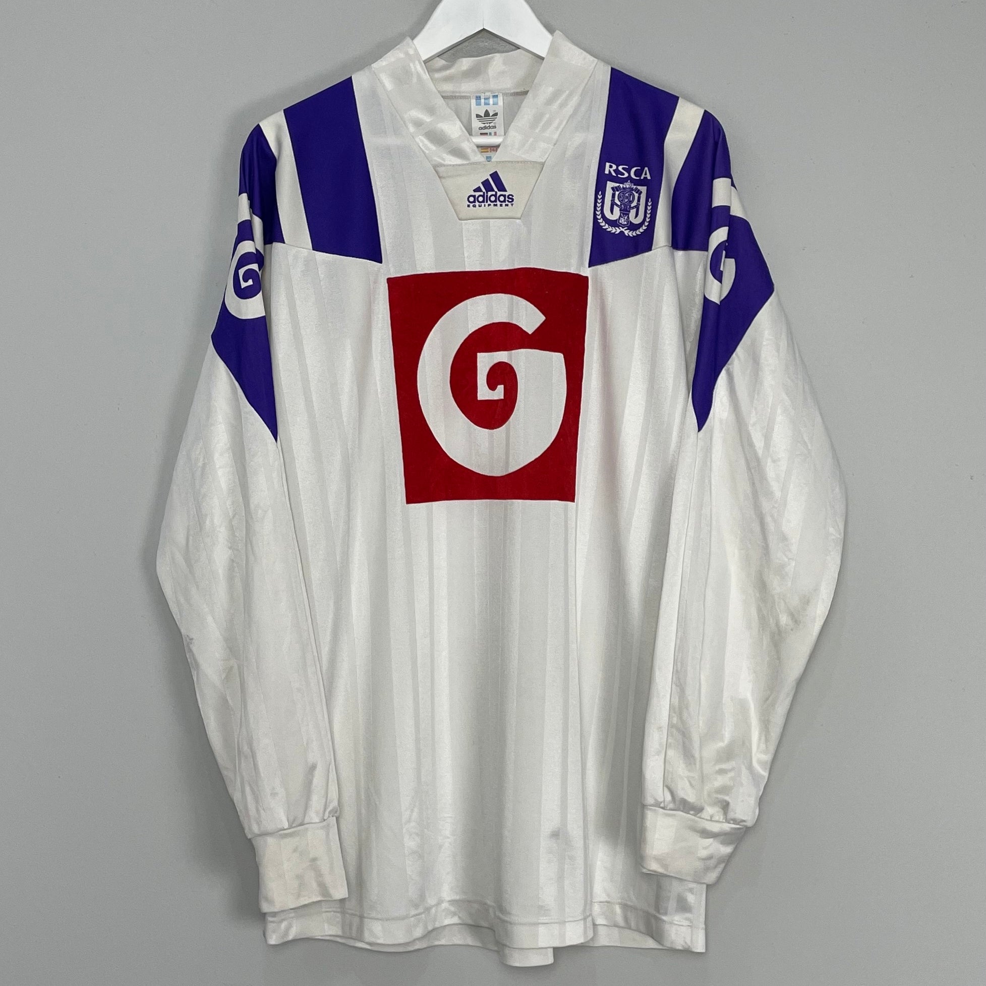 Shop 1992/93 ANDERLECHT L/S HOME SHIRT (XL) ADIDAS, classic football shirts, vintage football shirts & retro soccer jerseys at Cult Kits