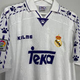 Shop 1996/97 REAL MADRID HOME SHIRT (M) KELME, classic football shirts, vintage football shirts & retro soccer jerseys at Cult Kits