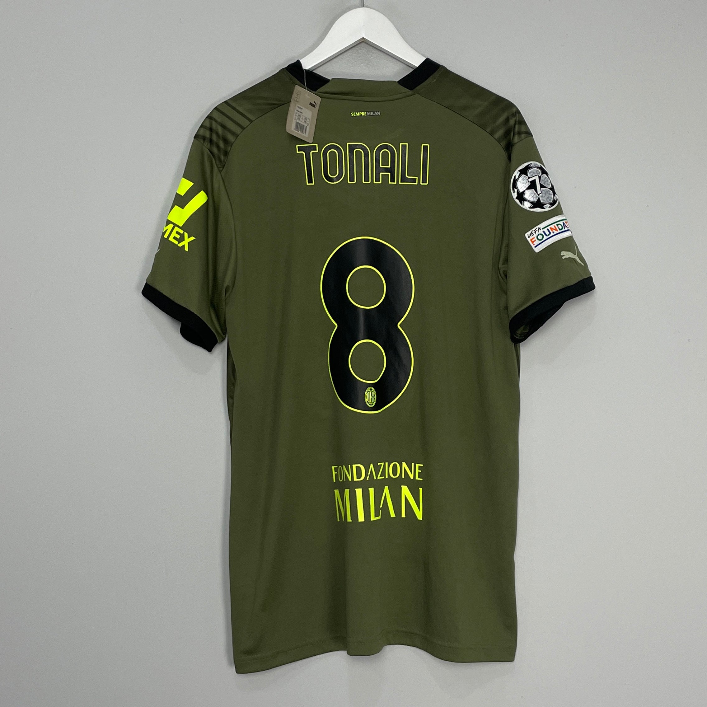 Shop 2022/23 AC MILAN TONALI #8 *BNWT* C/L THIRD SHIRT (XXL) PUMA, classic football shirts, vintage football shirts & retro soccer jerseys at Cult Kits