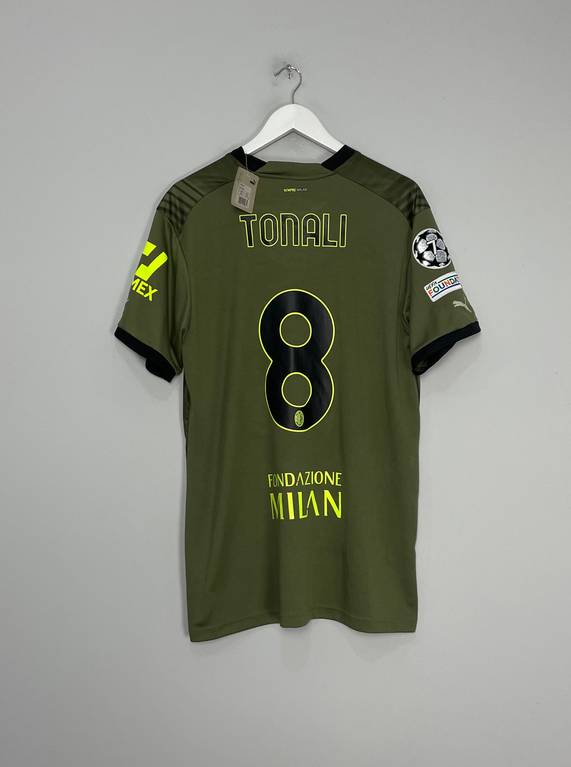 Shop 2022/23 AC MILAN TONALI #8 *BNWT* C/L THIRD SHIRT (XXL) PUMA, classic football shirts, vintage football shirts & retro soccer jerseys at Cult Kits