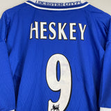 1999/00 LEICESTER CITY HESKEY #9 *MINT* HOME SHIRT (XL) FOX LEISURE