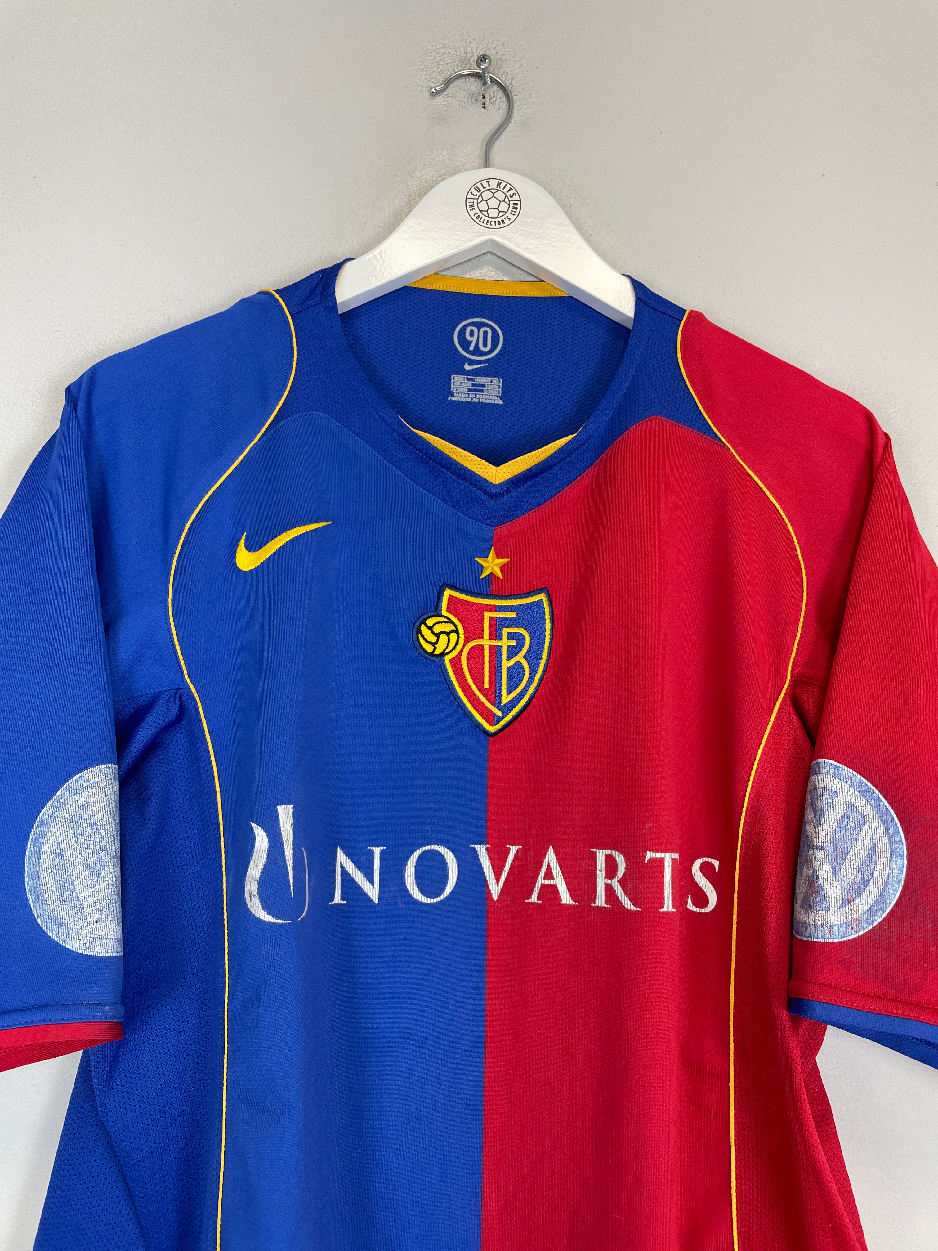 Shop 2004/05 FC BASEL HOME SHIRT (L) NIKE, classic football shirts, vintage football shirts & retro soccer jerseys at Cult Kits