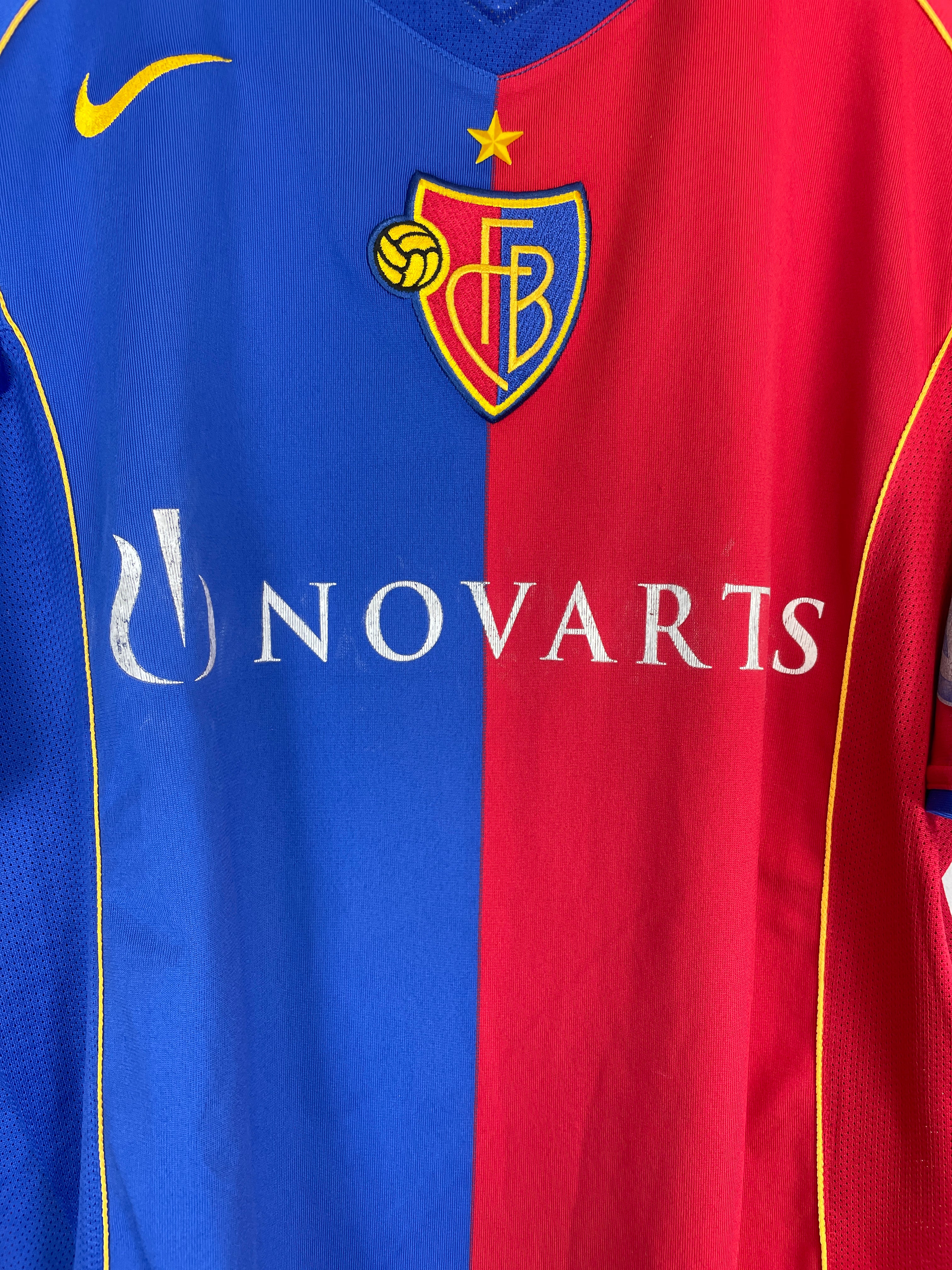 Shop 2004/05 FC BASEL HOME SHIRT (L) NIKE, classic football shirts, vintage football shirts & retro soccer jerseys at Cult Kits