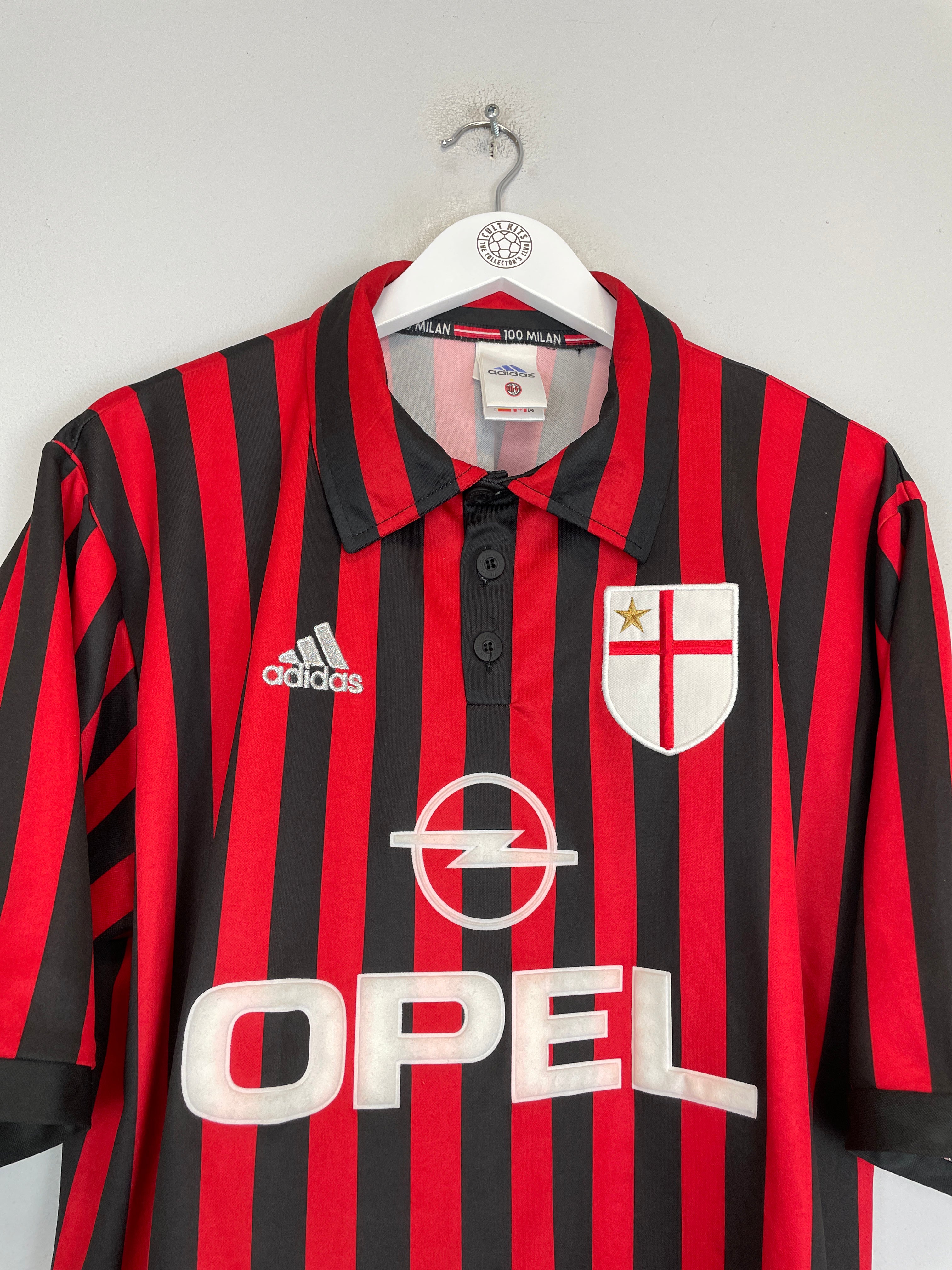 Shop 1999/00 AC MILAN *CENTENARY* HOME SHIRT (L) ADIDAS, classic football shirts, vintage football shirts & retro soccer jerseys at Cult Kits