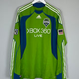 Shop 2009/10 SEATTLE SOUNDERS *PLAYER ISSUE* L/S HOME SHIRT (XL) ADIDAS, classic football shirts, vintage football shirts & retro soccer jerseys at Cult Kits