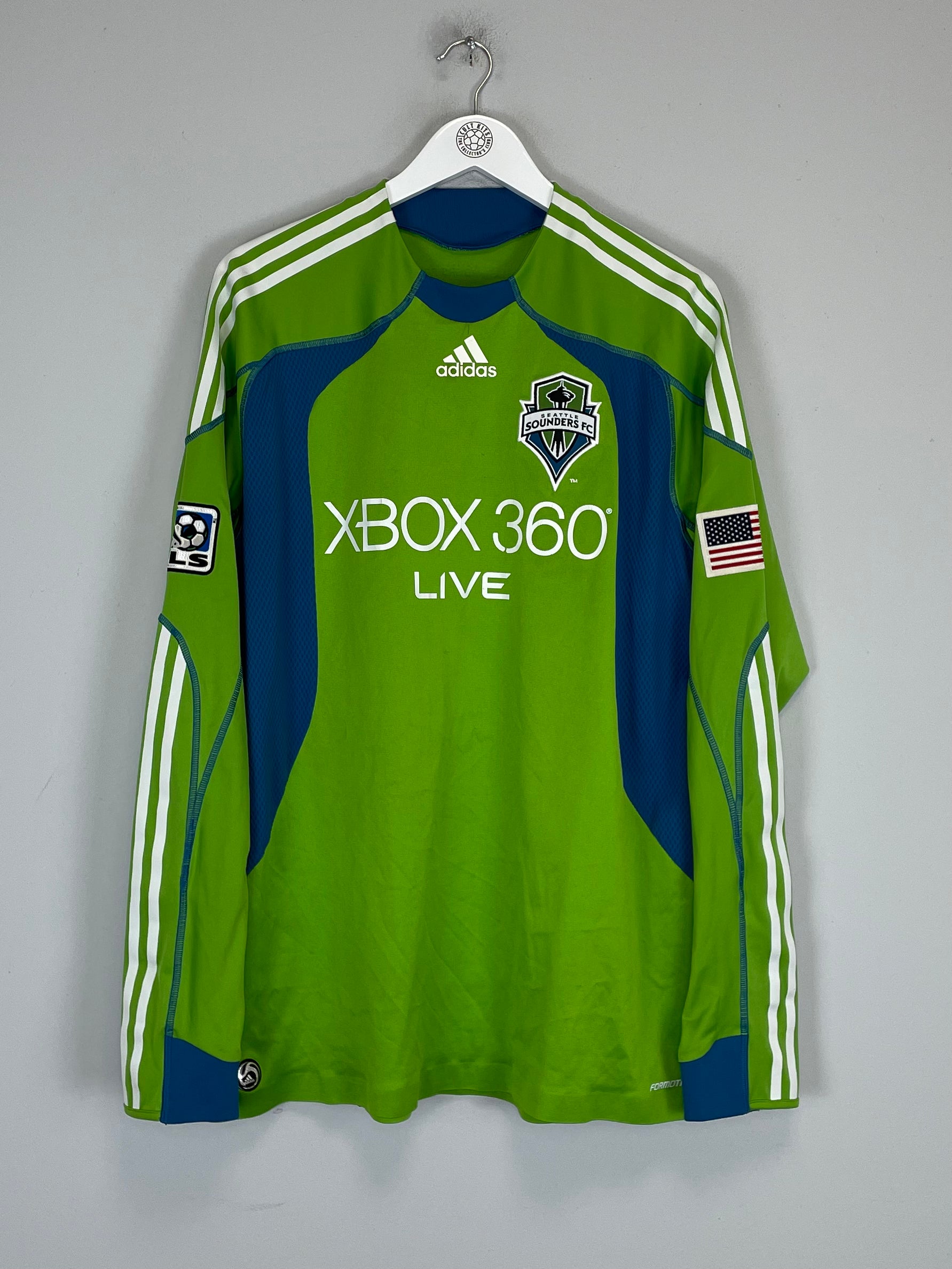 Shop 2009/10 SEATTLE SOUNDERS *PLAYER ISSUE* L/S HOME SHIRT (XL) ADIDAS, classic football shirts, vintage football shirts & retro soccer jerseys at Cult Kits