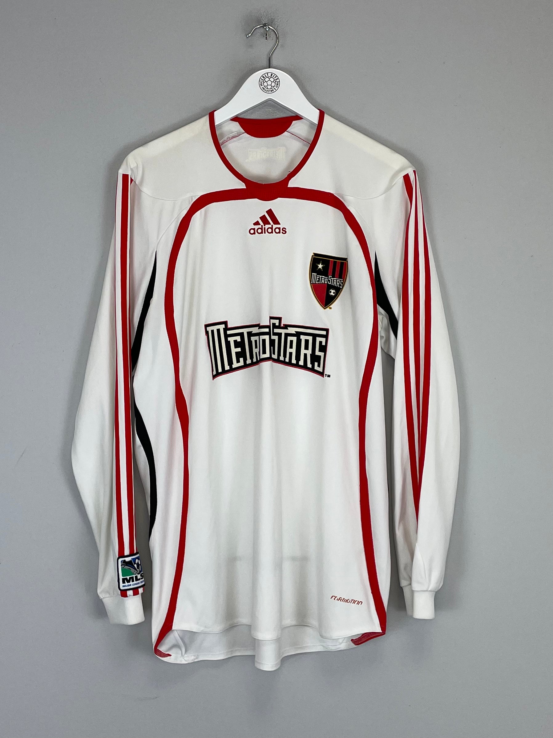 Shop 2006/07 NY/NJ METROSTARS *PLAYER ISSUE* L/S HOME SHIRT (L) ADIDAS, classic football shirts, vintage football shirts & retro soccer jerseys at Cult Kits