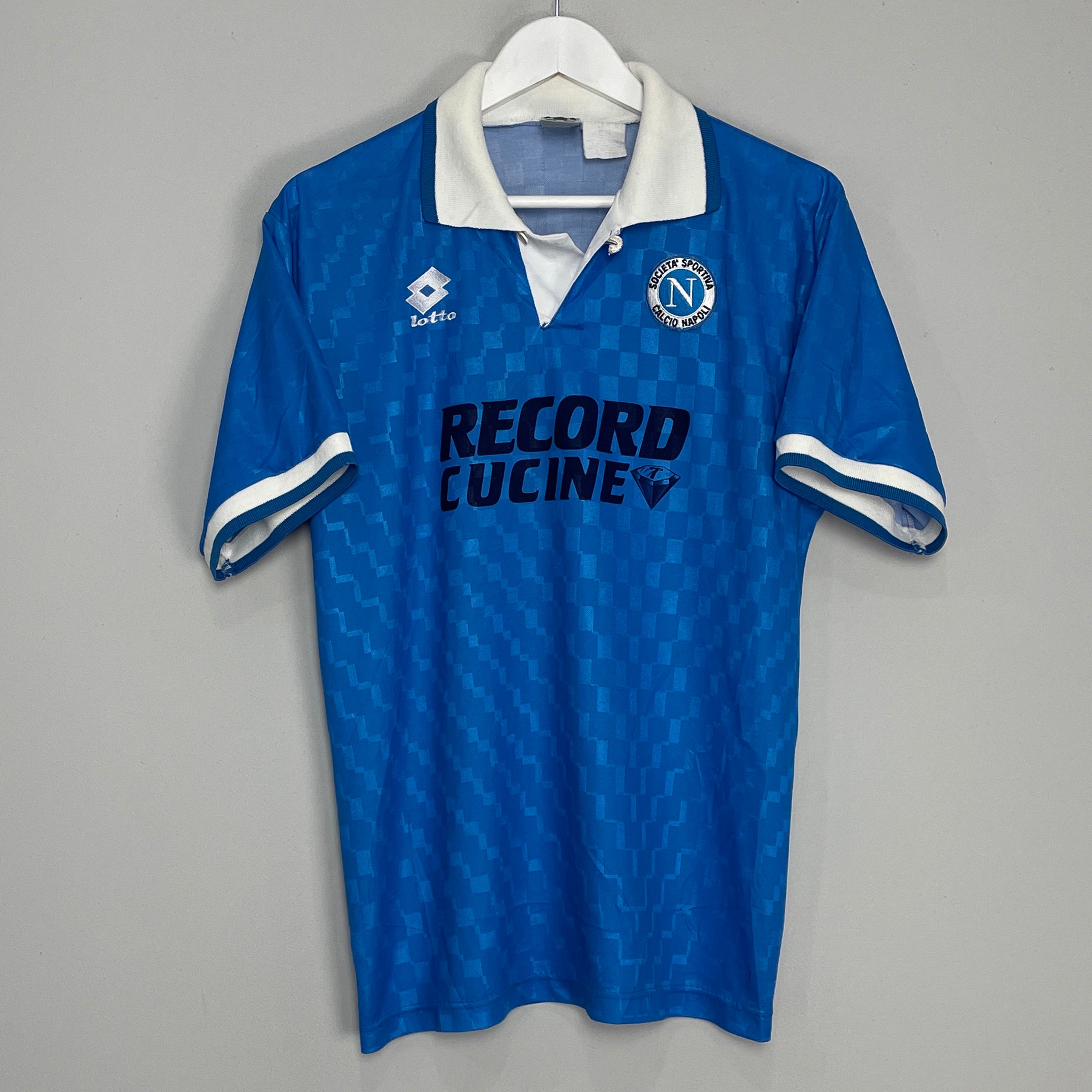 Shop 1994/96 NAPOLI HOME SHIRT (M) LOTTO, classic football shirts, vintage football shirts & retro soccer jerseys at Cult Kits