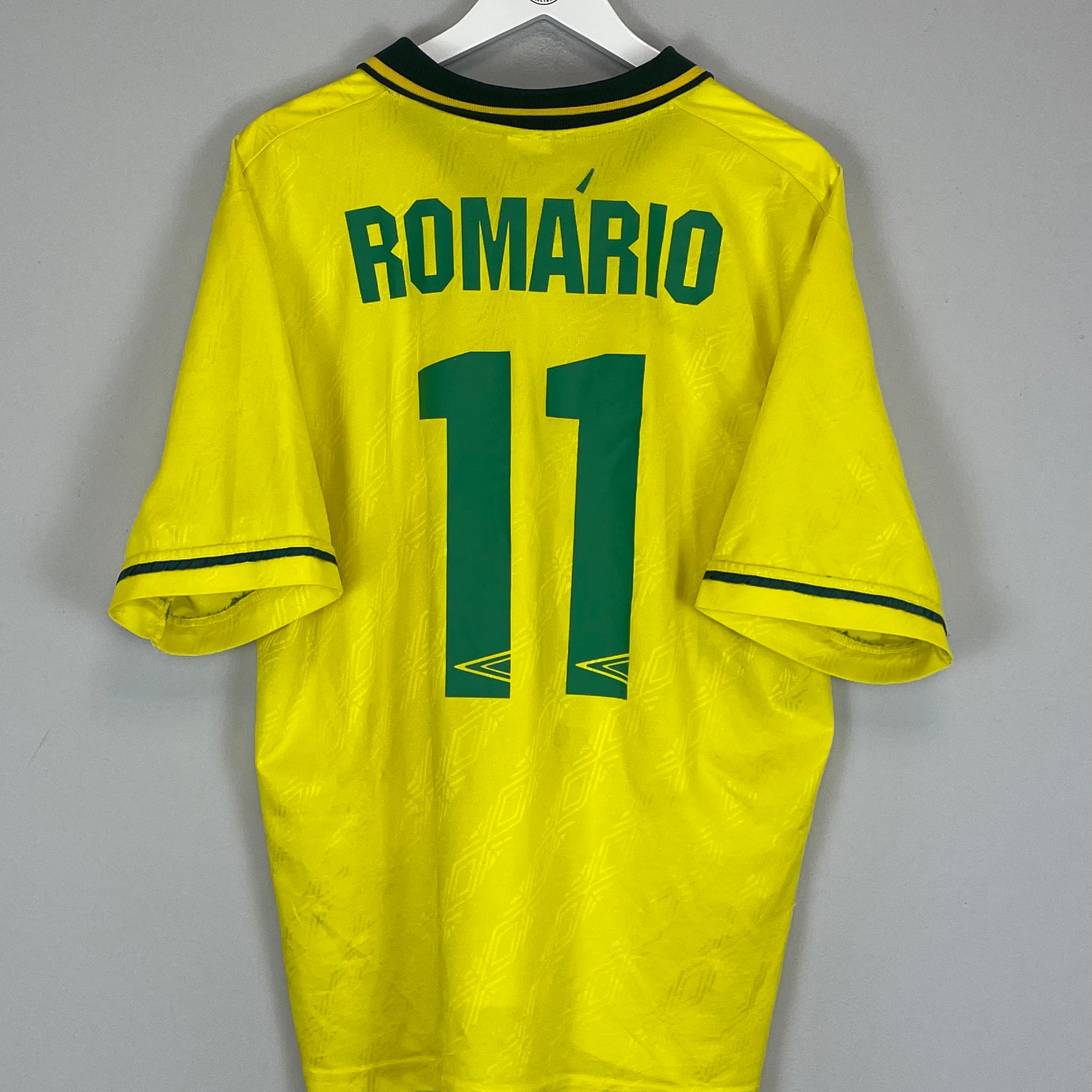 Shop 1994/96 BRAZIL ROMARIO #11 HOME SHIRT (XL) UMBRO, classic football shirts, vintage football shirts & retro soccer jerseys at Cult Kits
