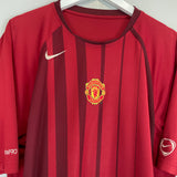 Shop 2004/05 MANCHESTER UNITED TRAINING SHIRT (XXL) NIKE, classic football shirts, vintage football shirts & retro soccer jerseys at Cult Kits