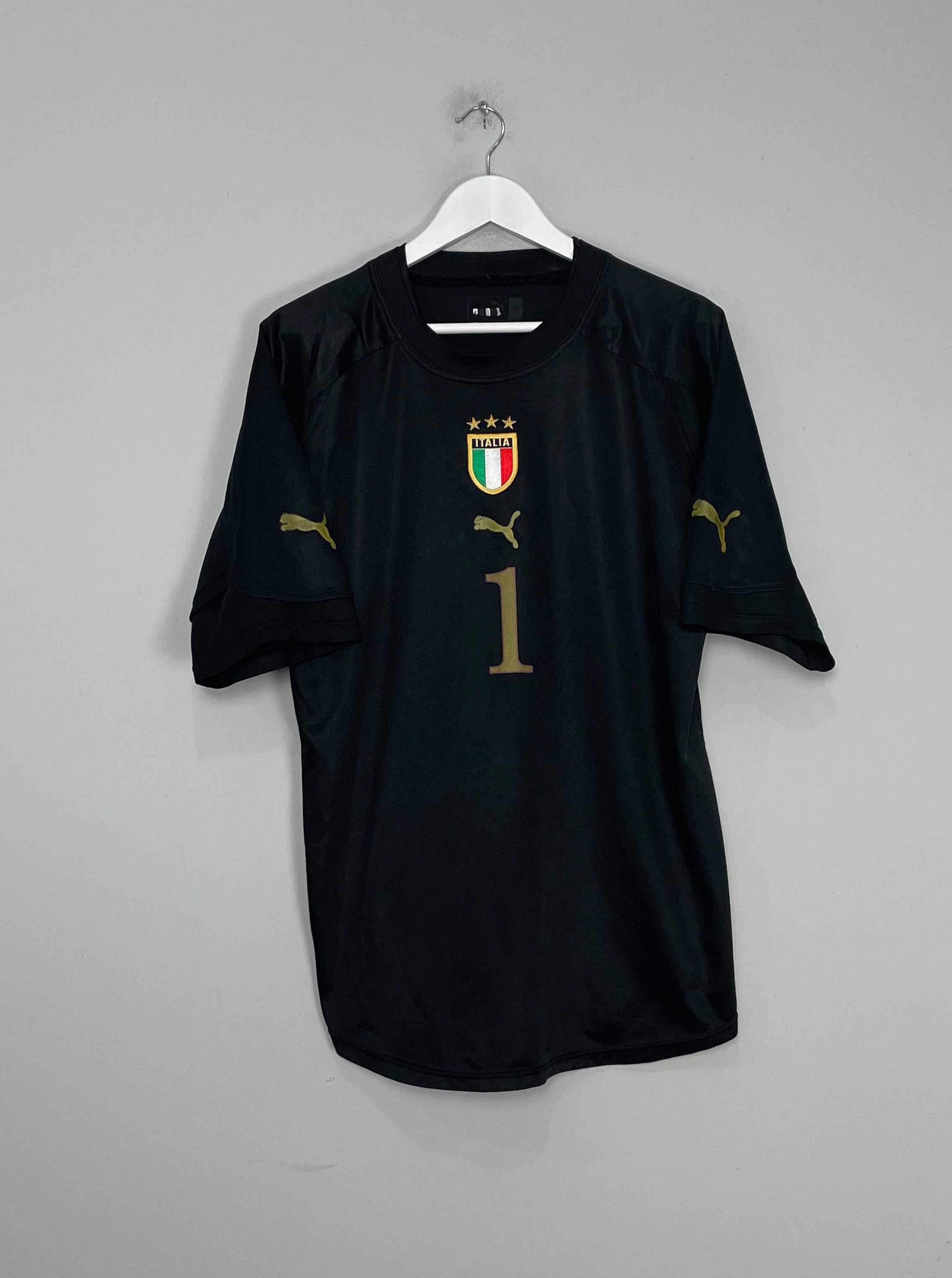 Shop 2005/06 ITALY BUFFON #1 GK SHIRT (XL) PUMA, classic football shirts, vintage football shirts & retro soccer jerseys at Cult Kits