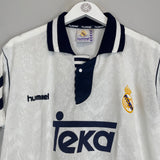 Shop 1992/93 REAL MADRID *MINT* HOME SHIRT (L) HUMMEL, classic football shirts, vintage football shirts & retro soccer jerseys at Cult Kits