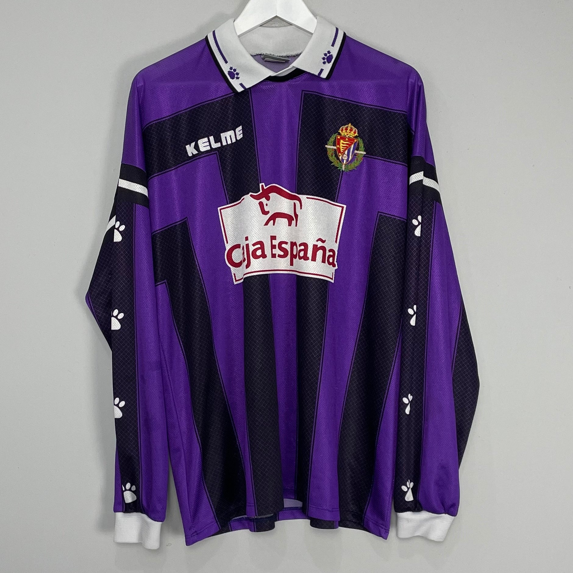 Shop 1997/99 REAL VALLADOLID #3 L/S AWAY SHIRT (XL) KELME, classic football shirts, vintage football shirts & retro soccer jerseys at Cult Kits