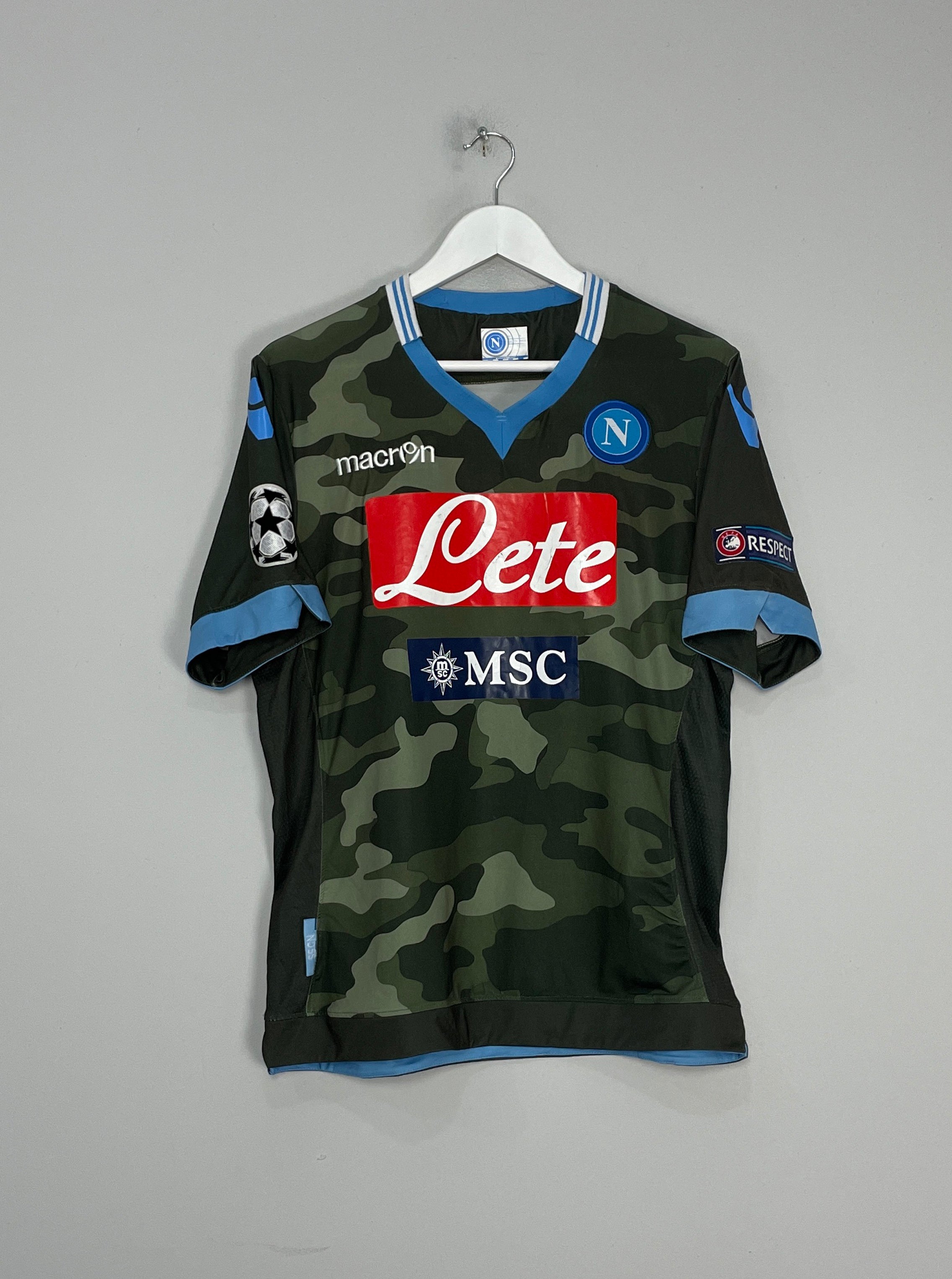 Shop 2013/14 NAPOLI HAMSIK #17 C/L AWAY SHIRT (XL) MACRON, classic football shirts, vintage football shirts & retro soccer jerseys at Cult Kits