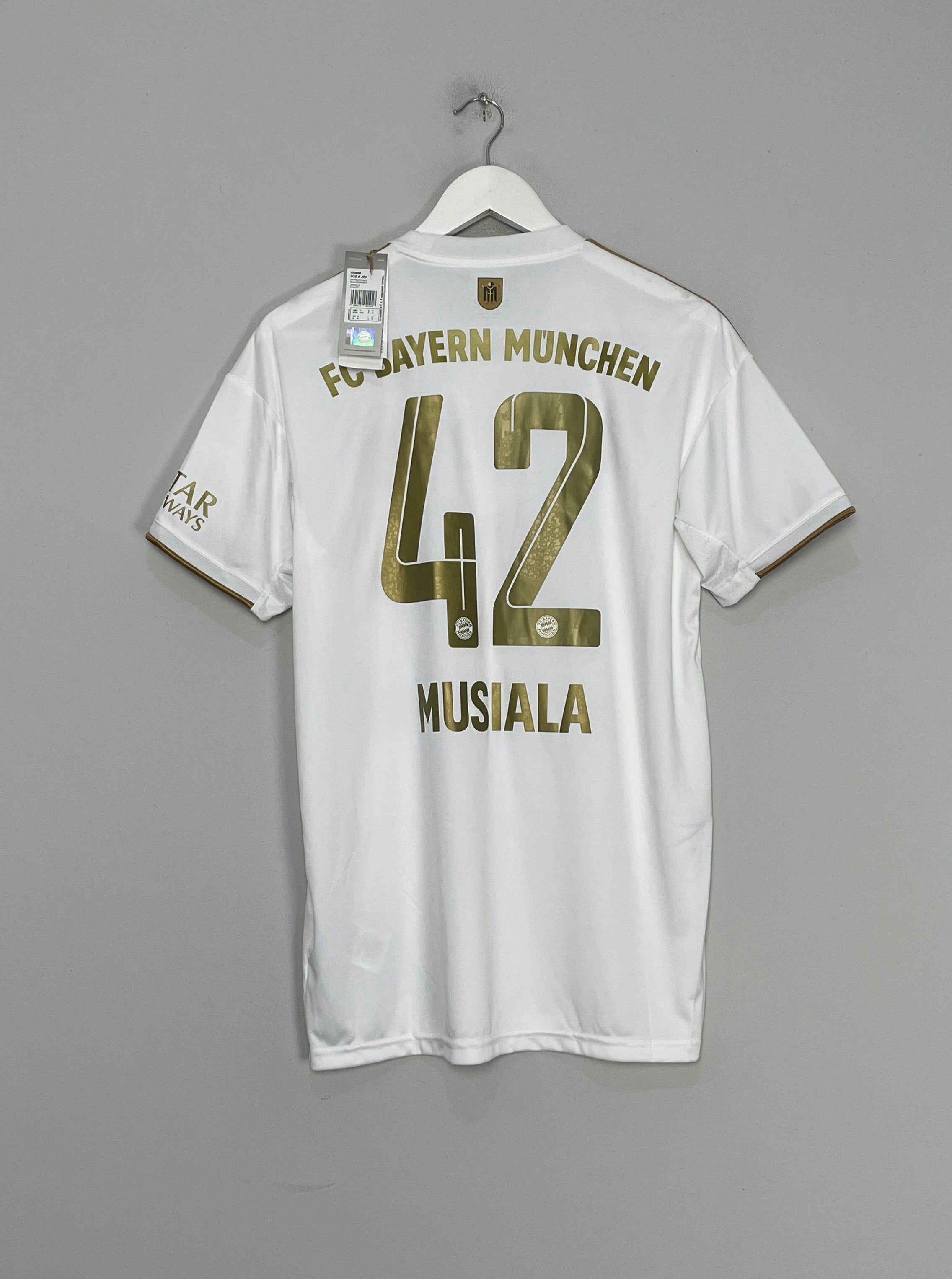 Shop 2022/23 BAYERN MUNICH MUSIALA #42 *BNWT* AWAY SHIRT (M) ADIDAS, classic football shirts, vintage football shirts & retro soccer jerseys at Cult Kits